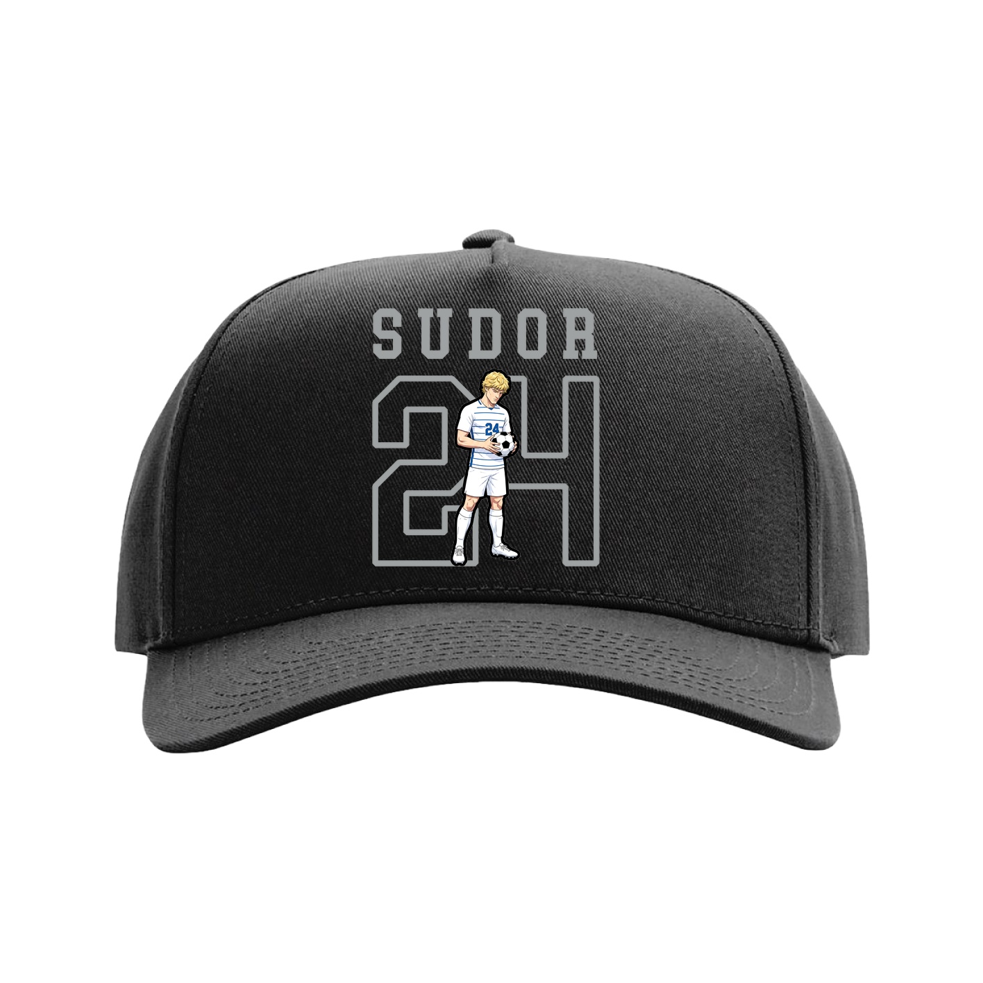 Full Fabric Five-Panel Champ Cap — Shirsey in Black