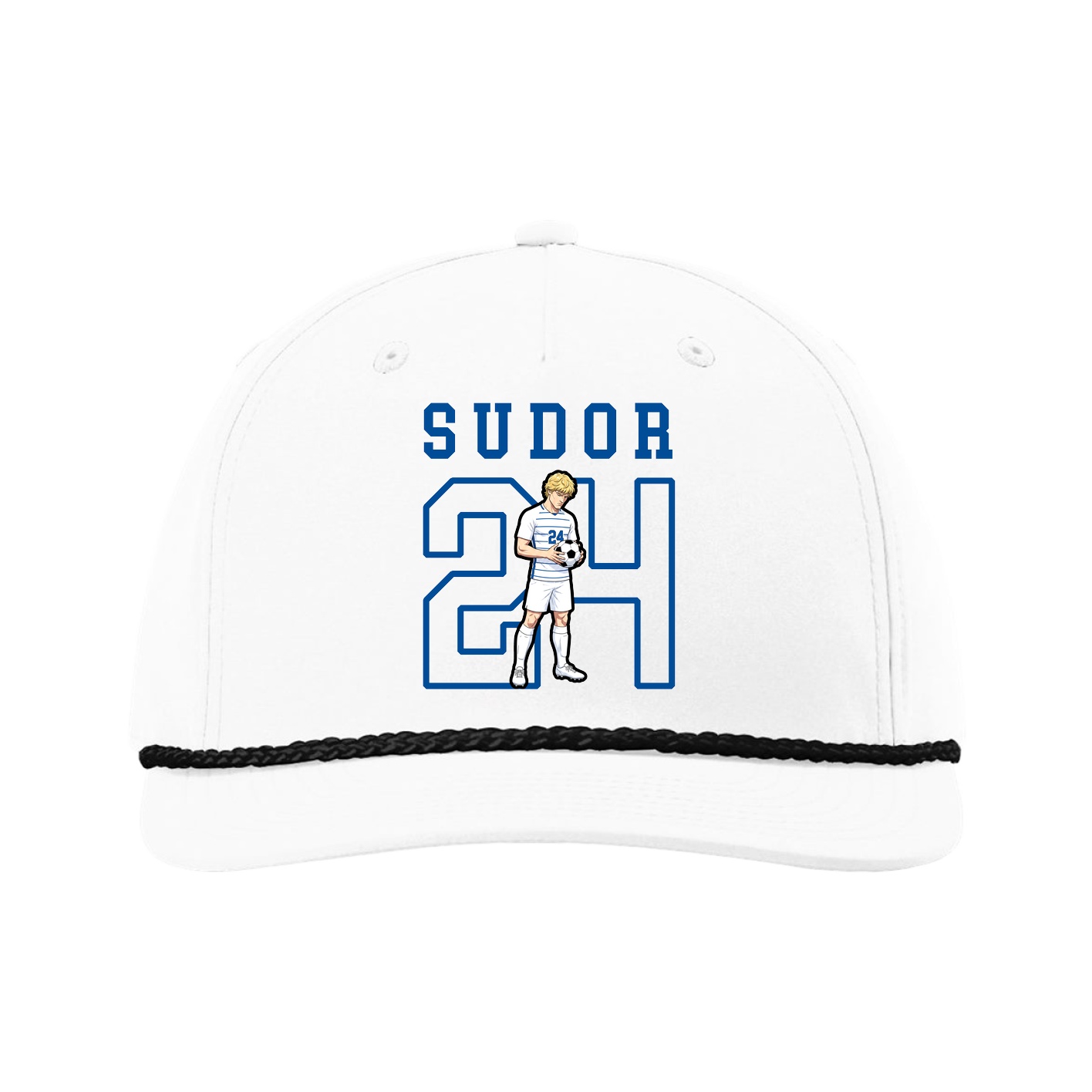 Five-Panel Classic Rope Cap — Shirsey in White