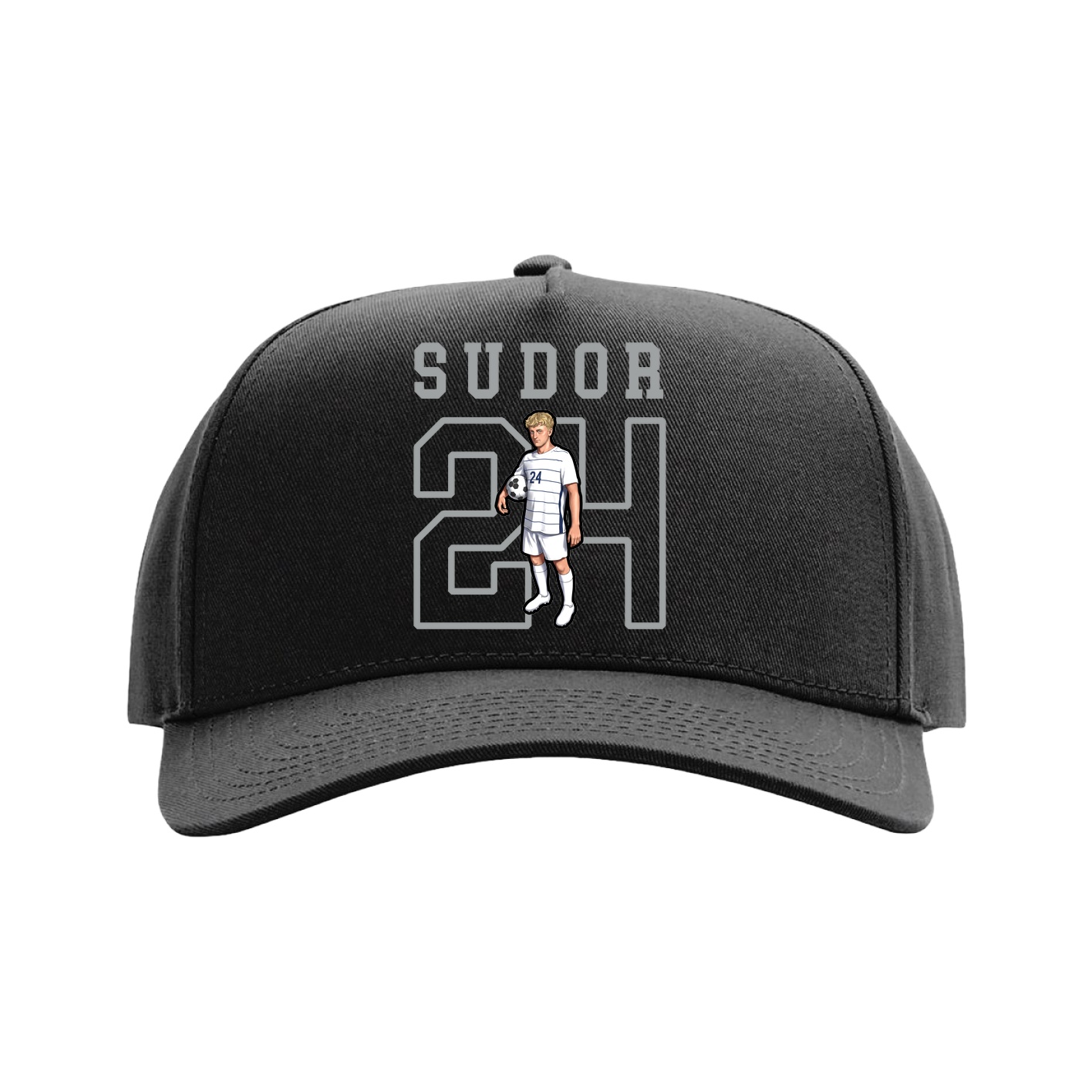 Full Fabric Five-Panel Champ Cap — Shirsey in Black