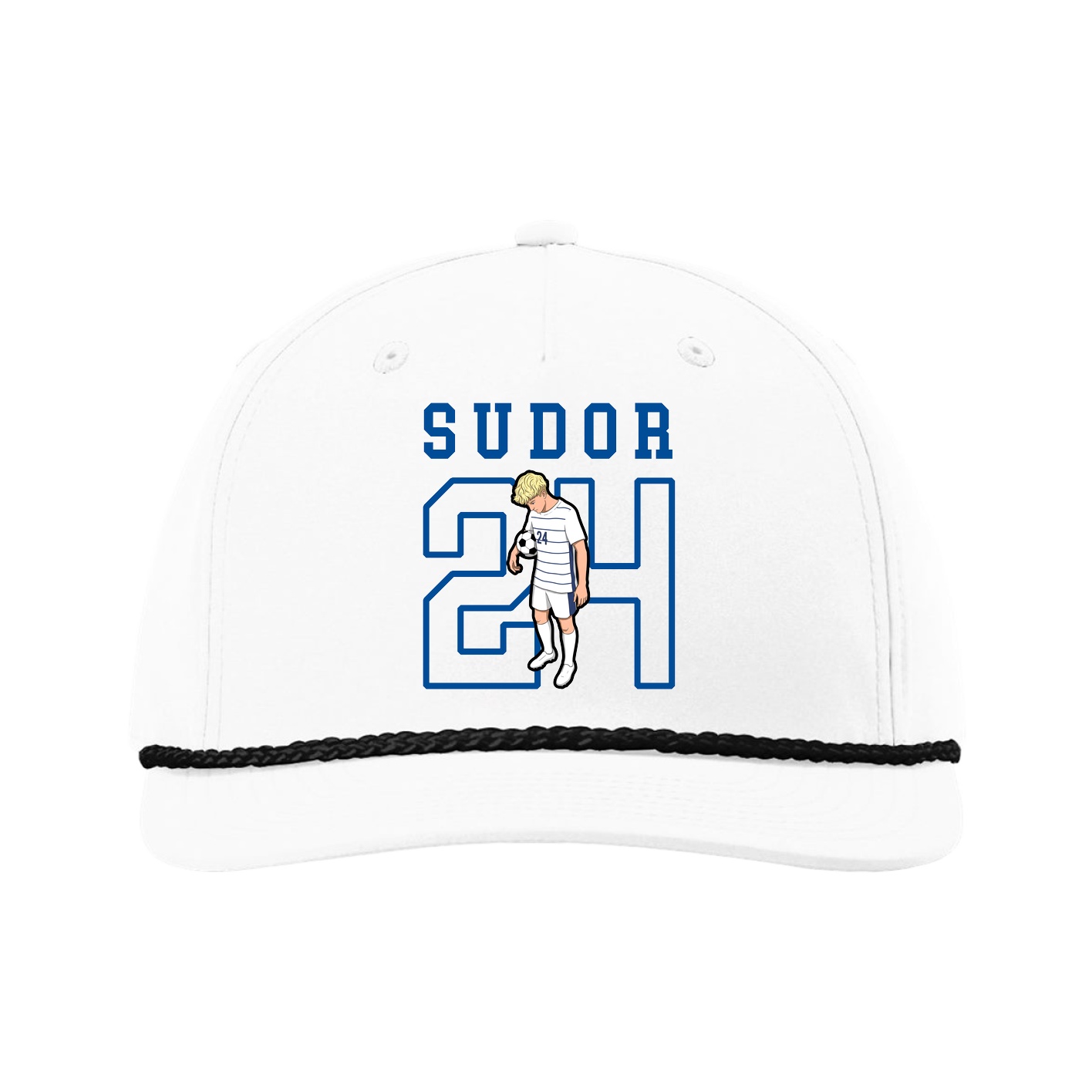 Five-Panel Classic Rope Cap — Shirsey in White