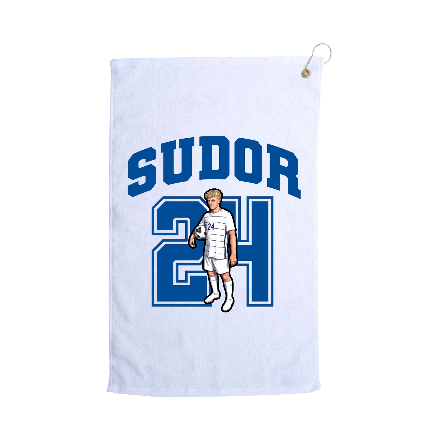 Golf Towel — Number in White