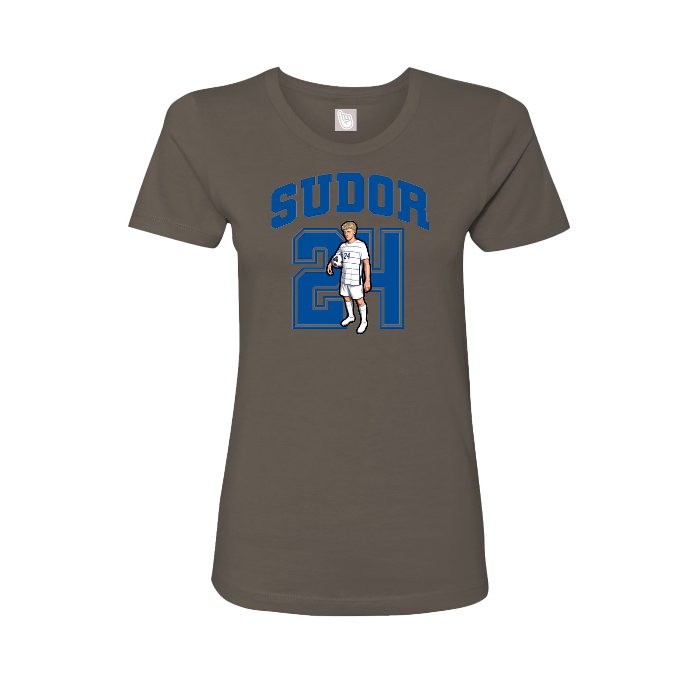 Fitted Women's Tee — Number in Grey