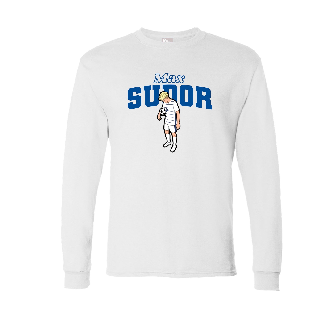 Long Sleeve Tee — Name Arch in White