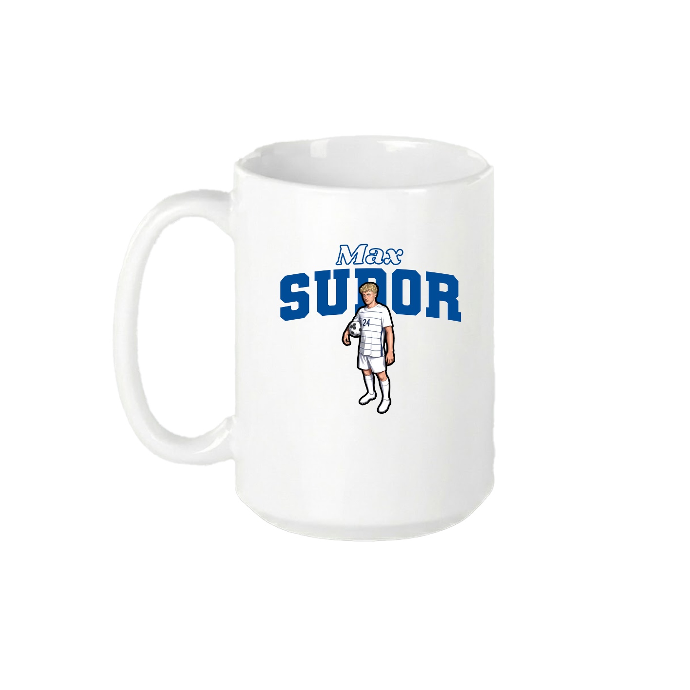 15oz Coffee Mug — Name Arch in White