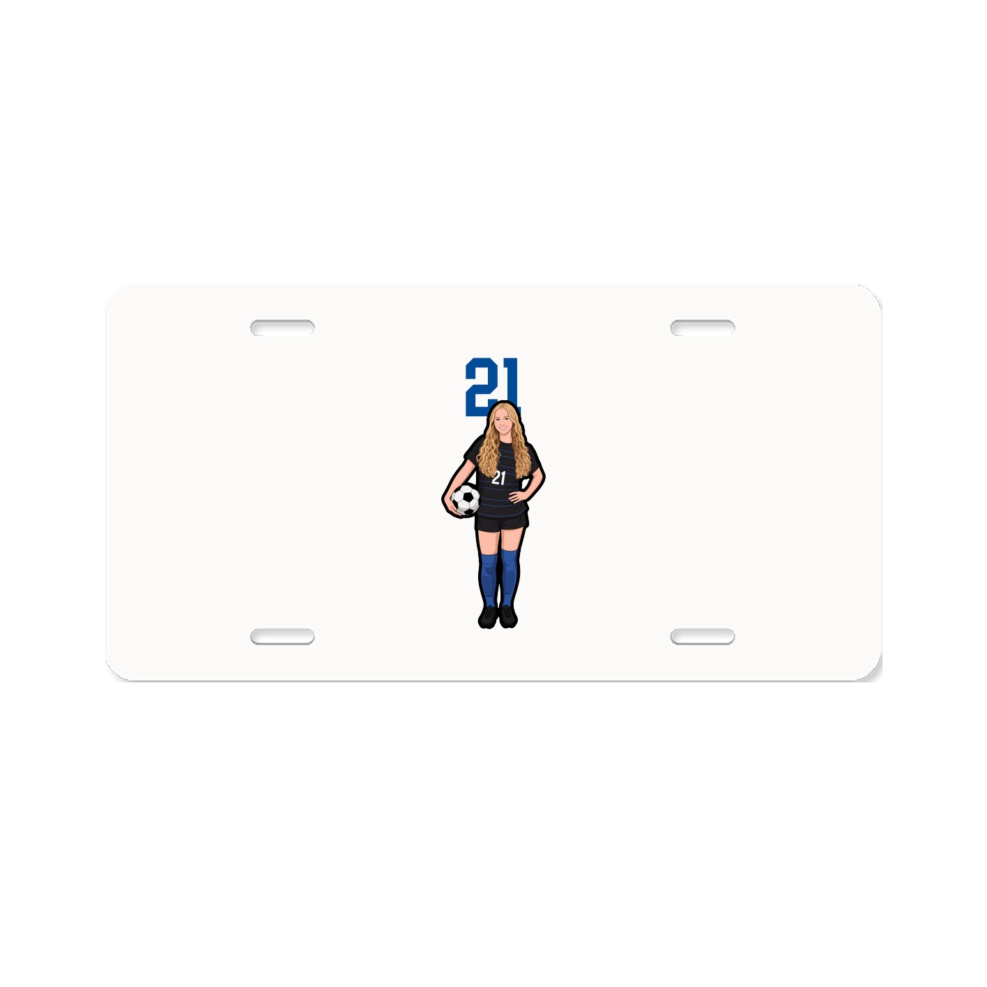 License Plate — Number Top in Classic