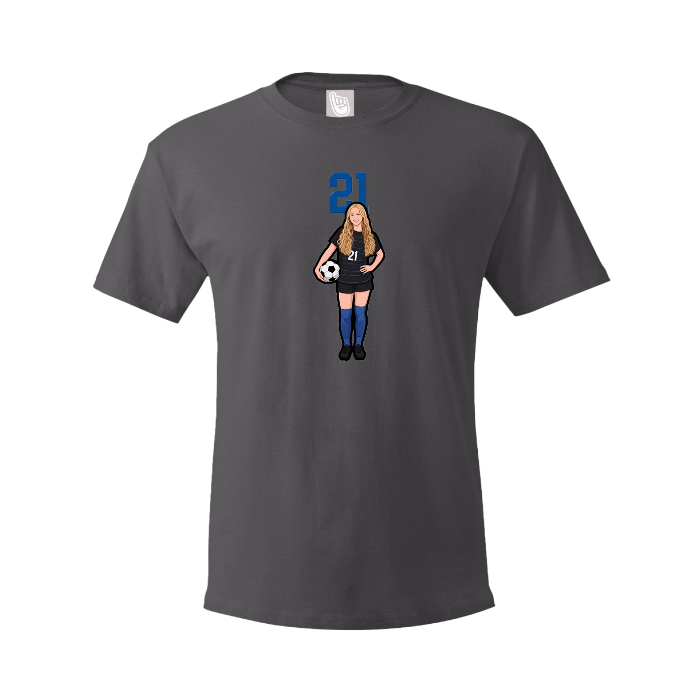 Tee — Number Top in Grey