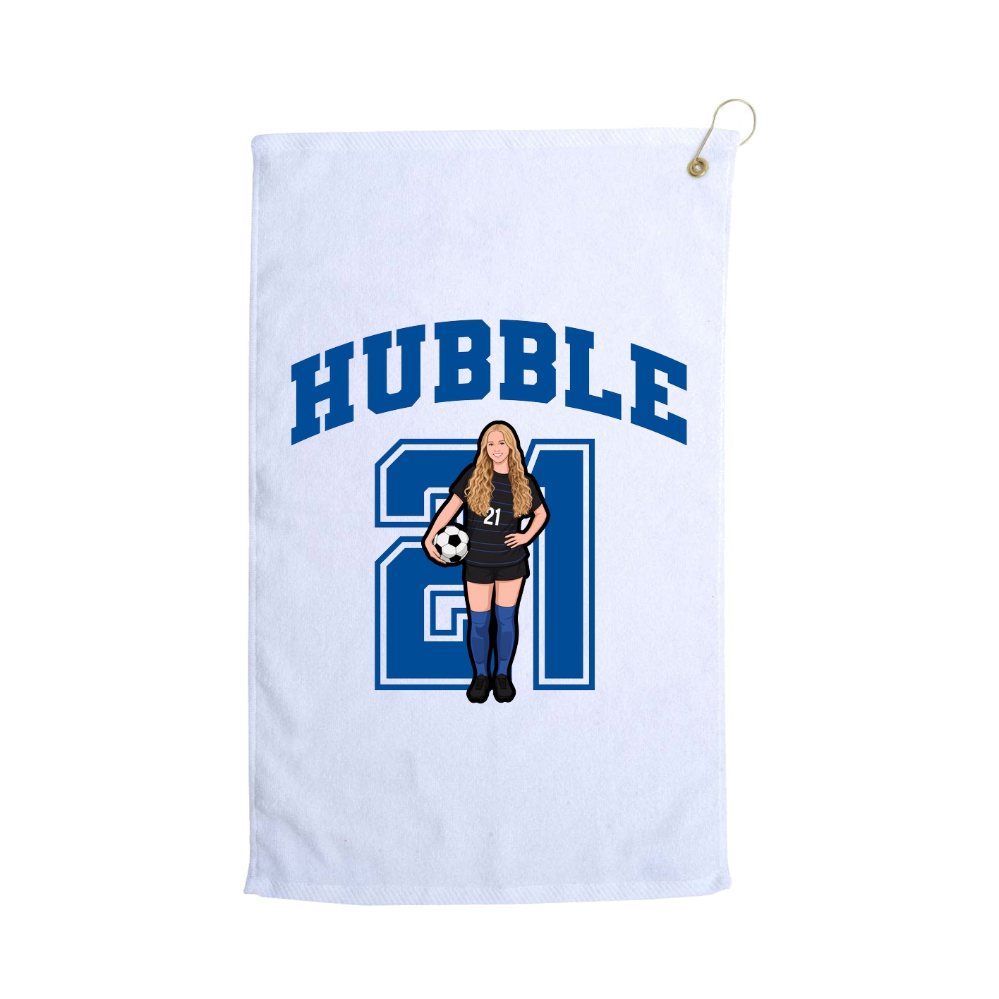 Golf Towel — Number in White