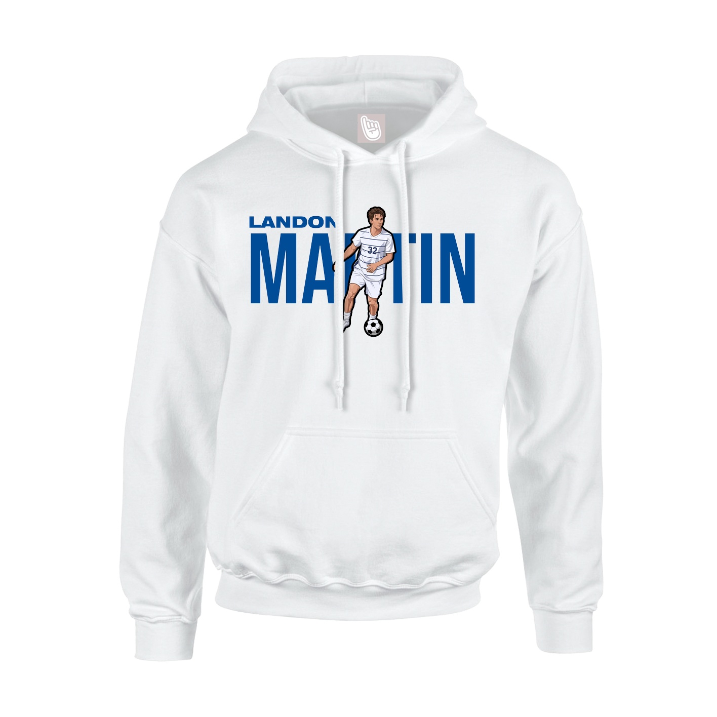 Youth Hoodie — Player Name in White