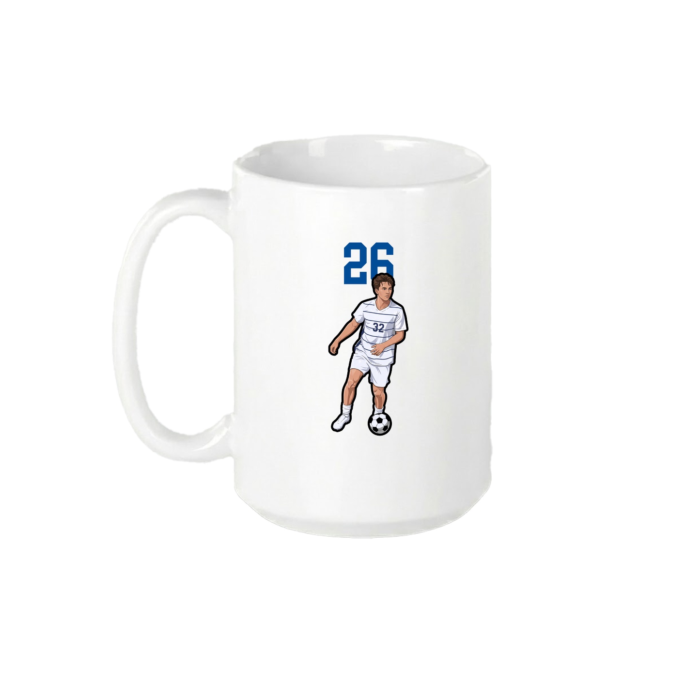 15oz Coffee Mug — Number Top in White