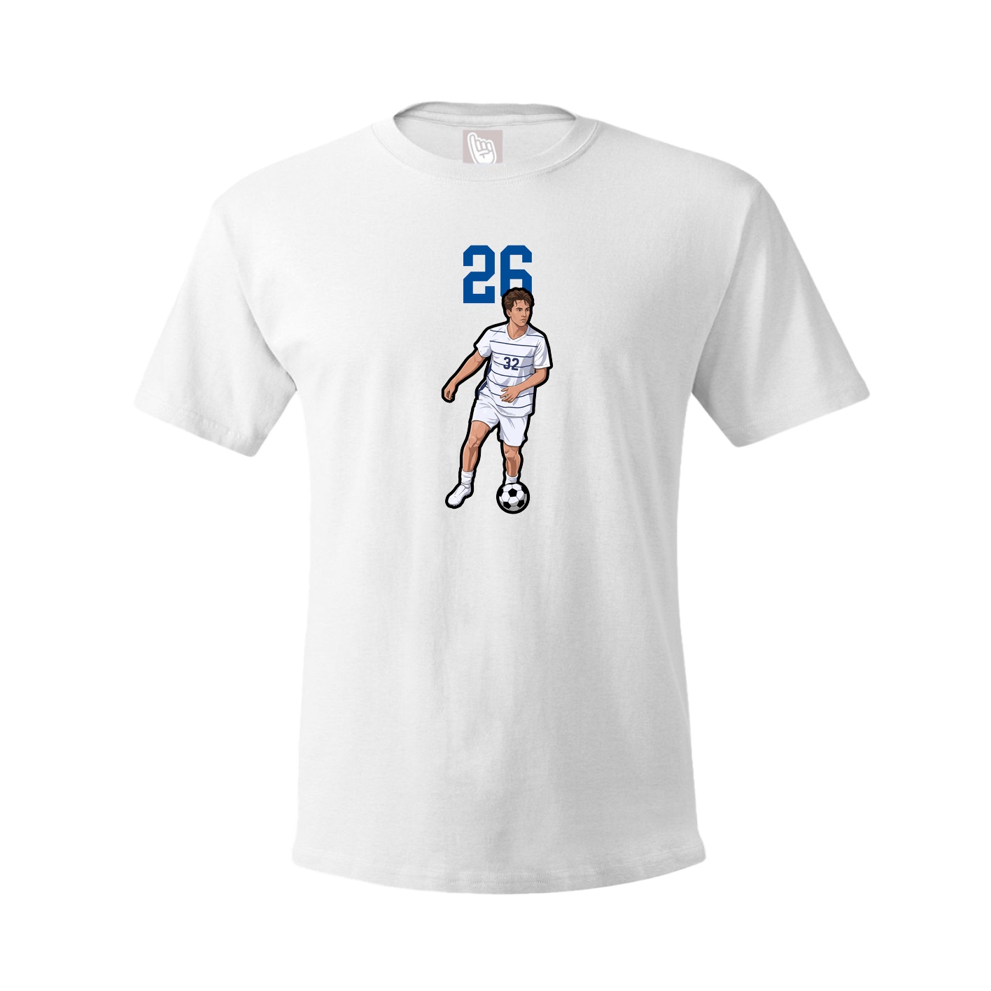 Youth Tee — Number Top in White