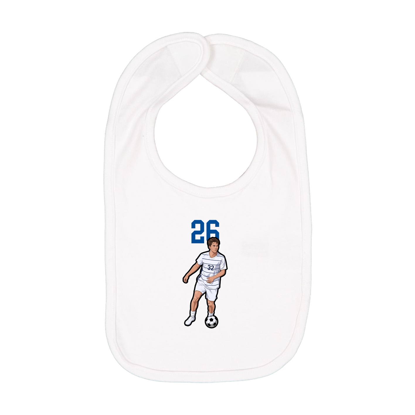 Infant Bib — Number Top in White