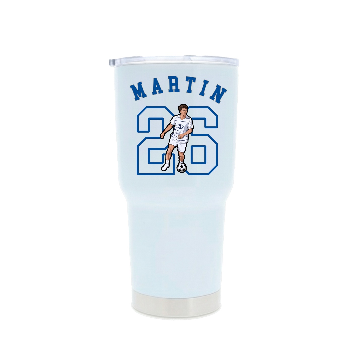 30oz Stainless Steel Tumbler — Shirsey Arch in White