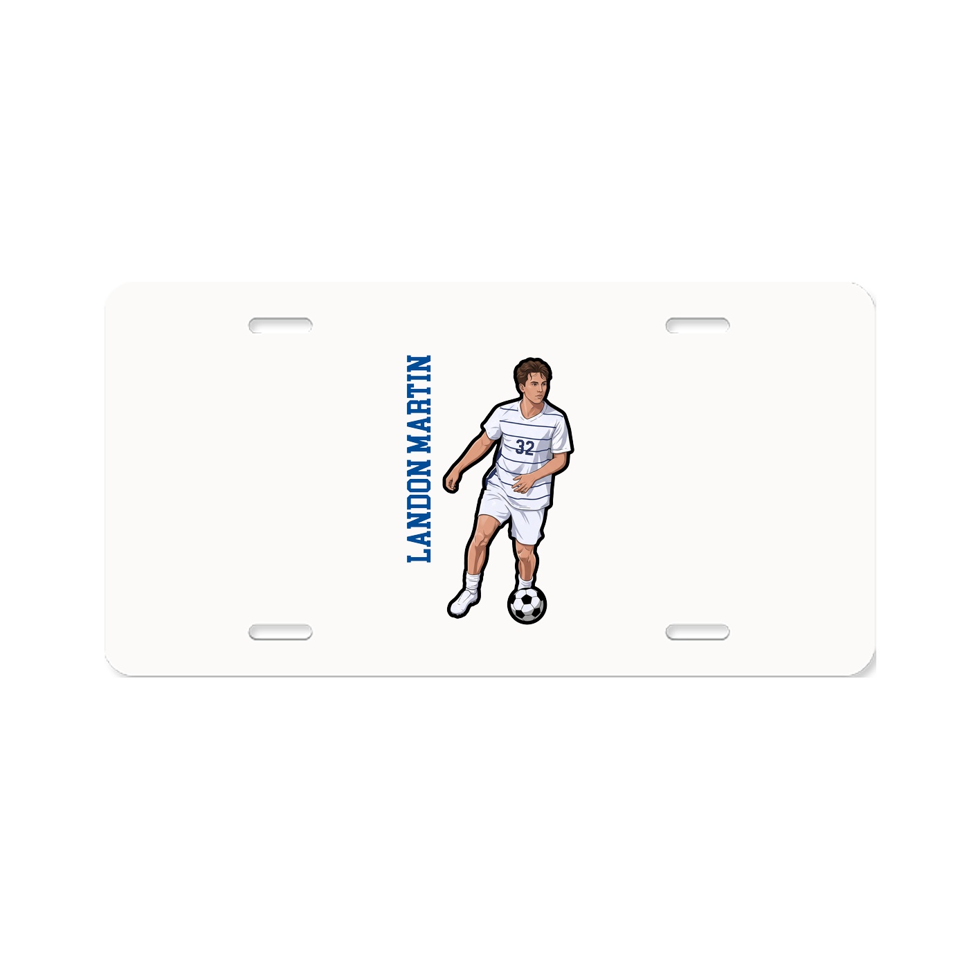 License Plate — Name Vertical in Classic