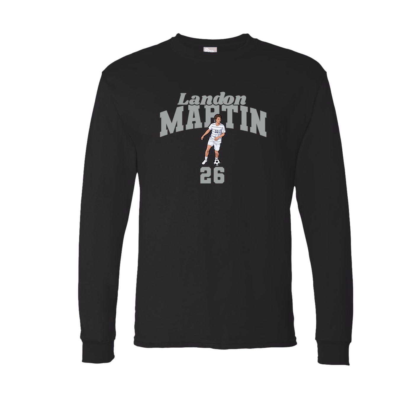 Long Sleeve Tee — Signature Arch in Black