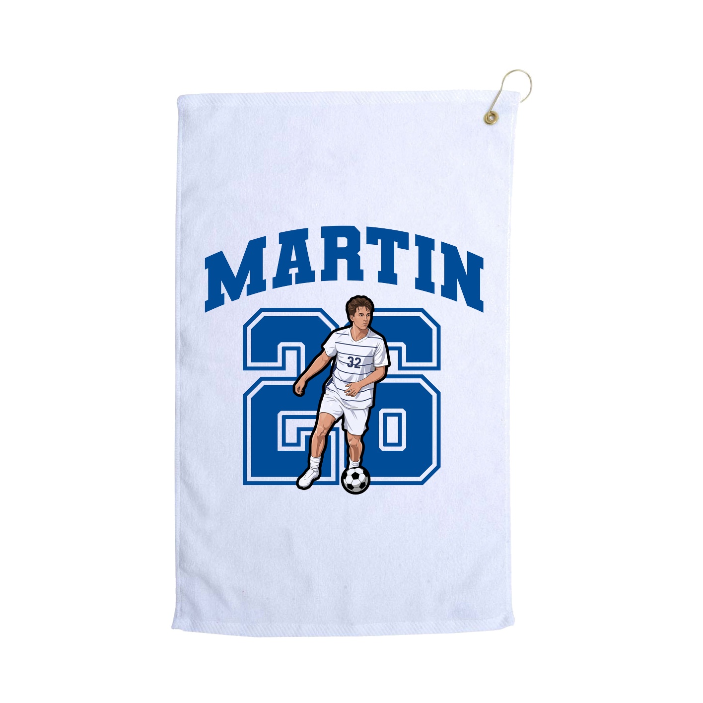 Golf Towel — Number in White