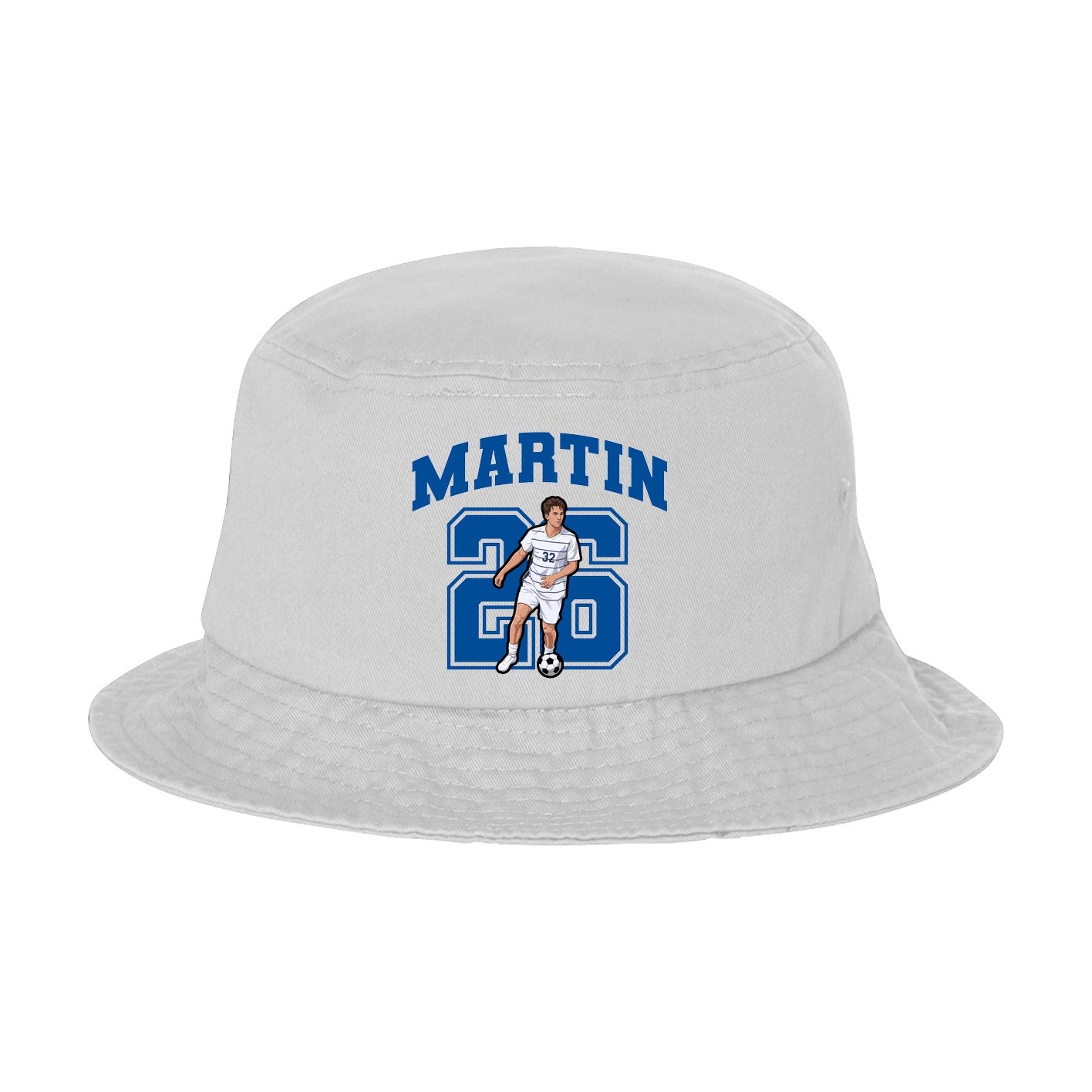 Bucket Cap — Number in White