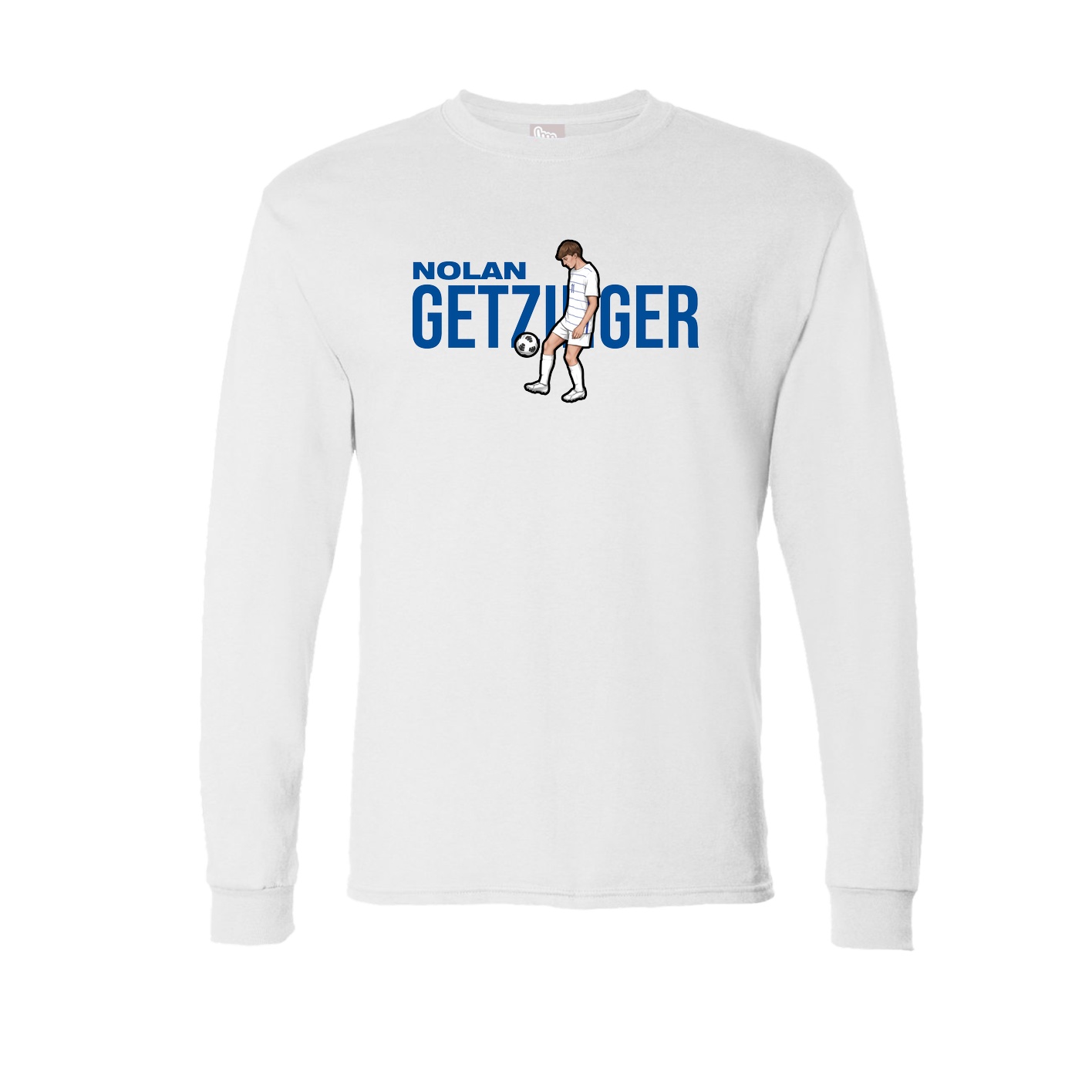 Long Sleeve Tee — Player Name in White