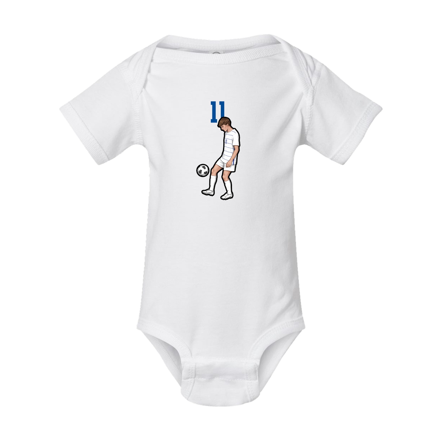 Baby Onesie — Number Top in White