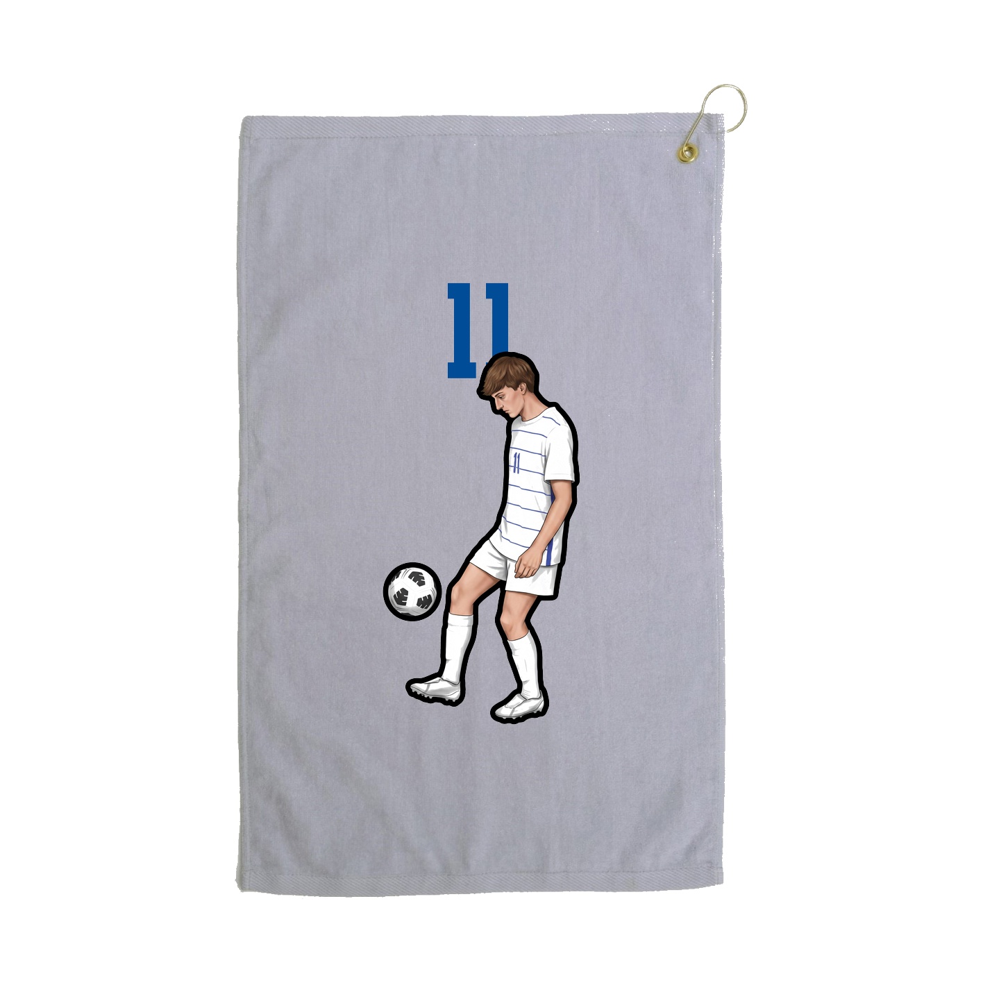 Golf Towel — Number Top in Grey
