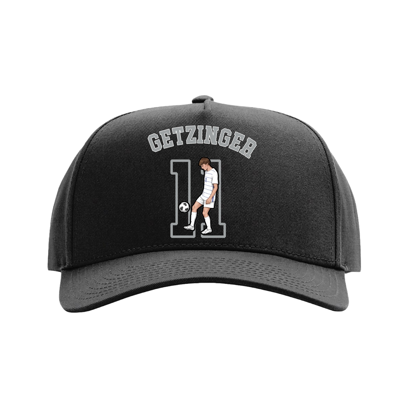 Full Fabric Five-Panel Champ Cap — Shirsey Arch in Black