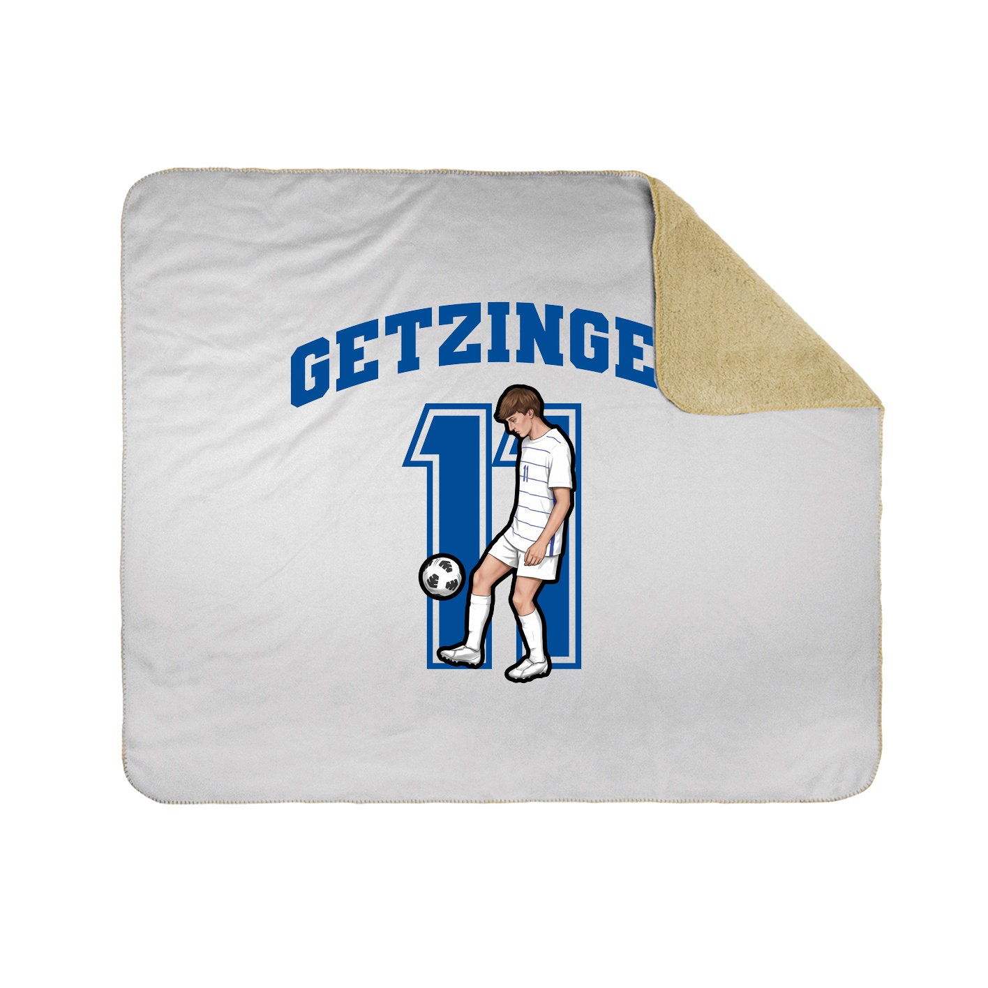 Throw Blanket — Number in White
