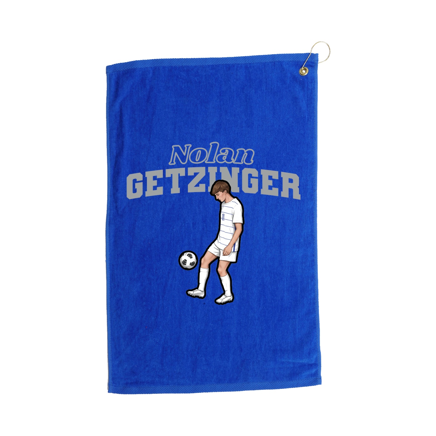 Golf Towel — Name Arch in Royal