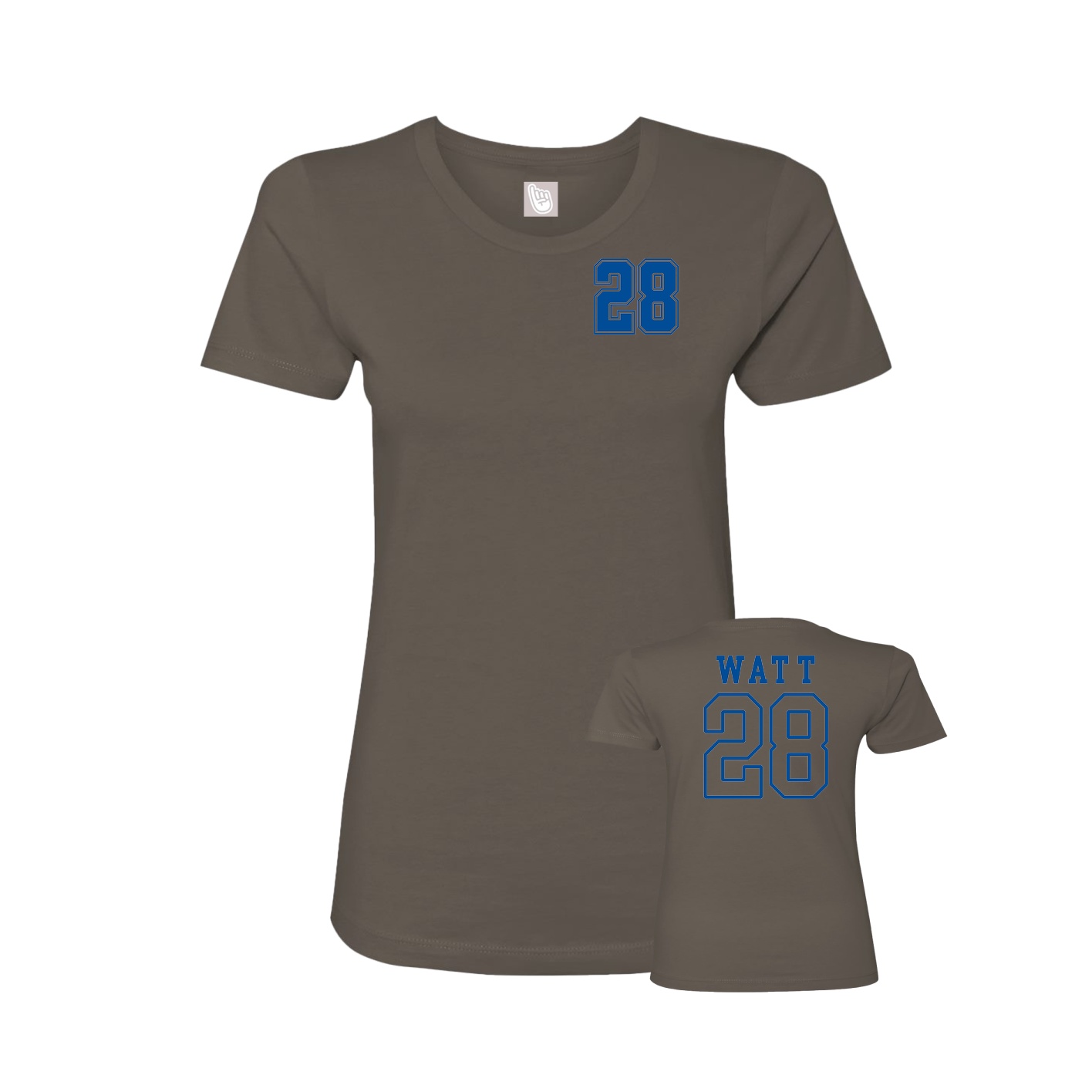 Womens Tee — Chest Back in Grey