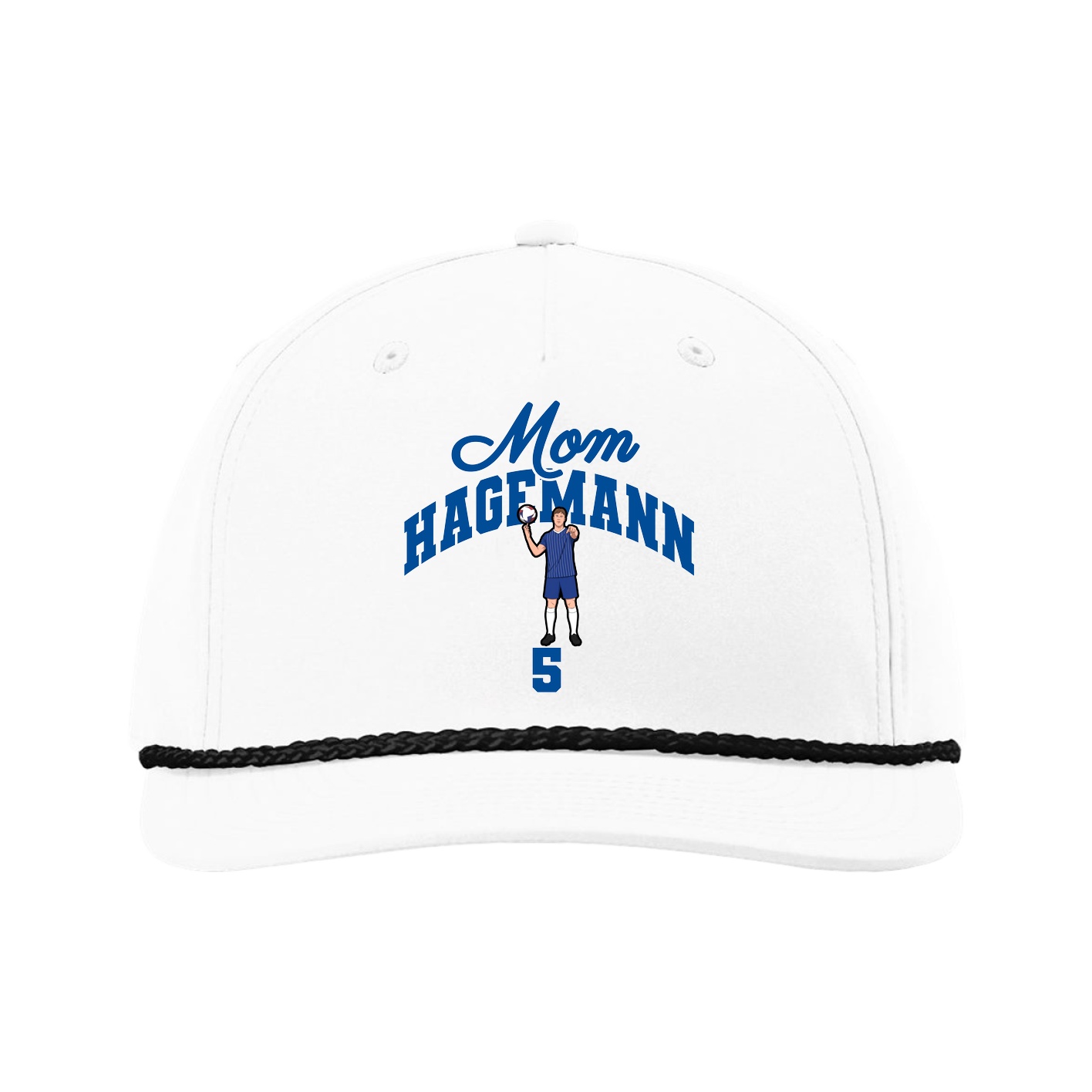 Five-Panel Classic Rope Cap — Mothers Day Arch in White