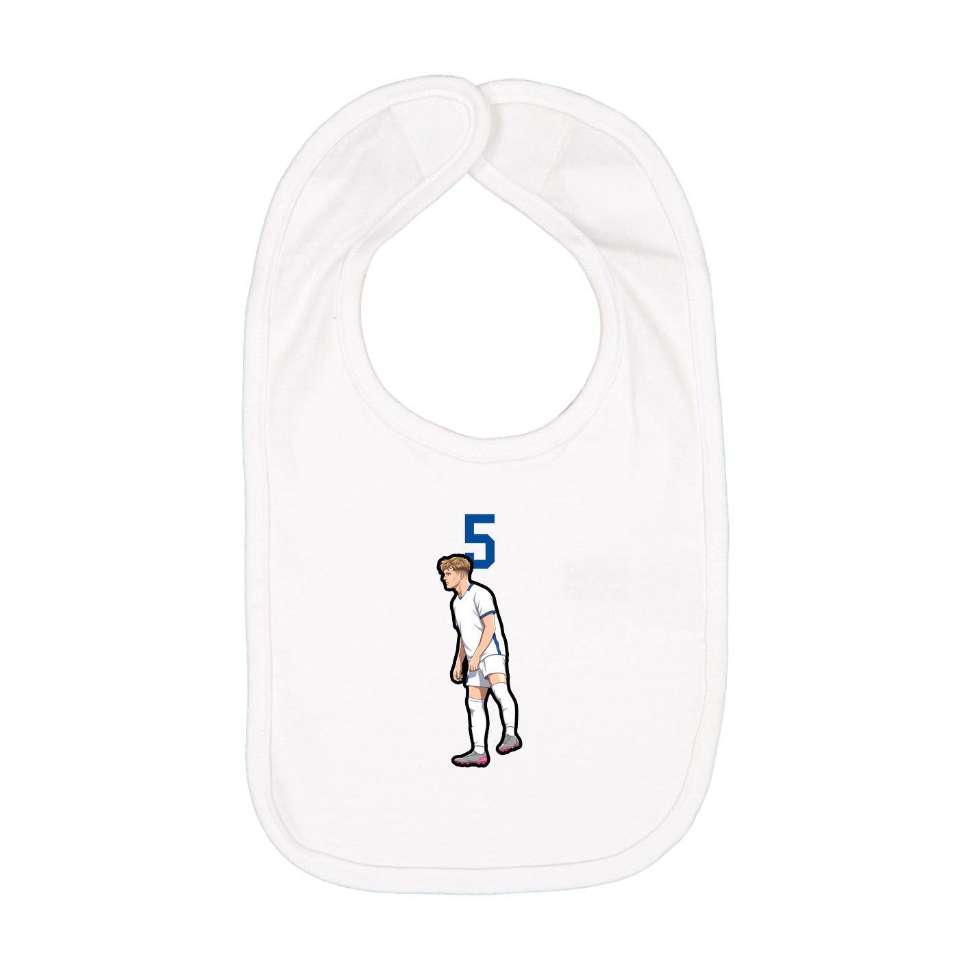 Infant Bib — Number Top in White