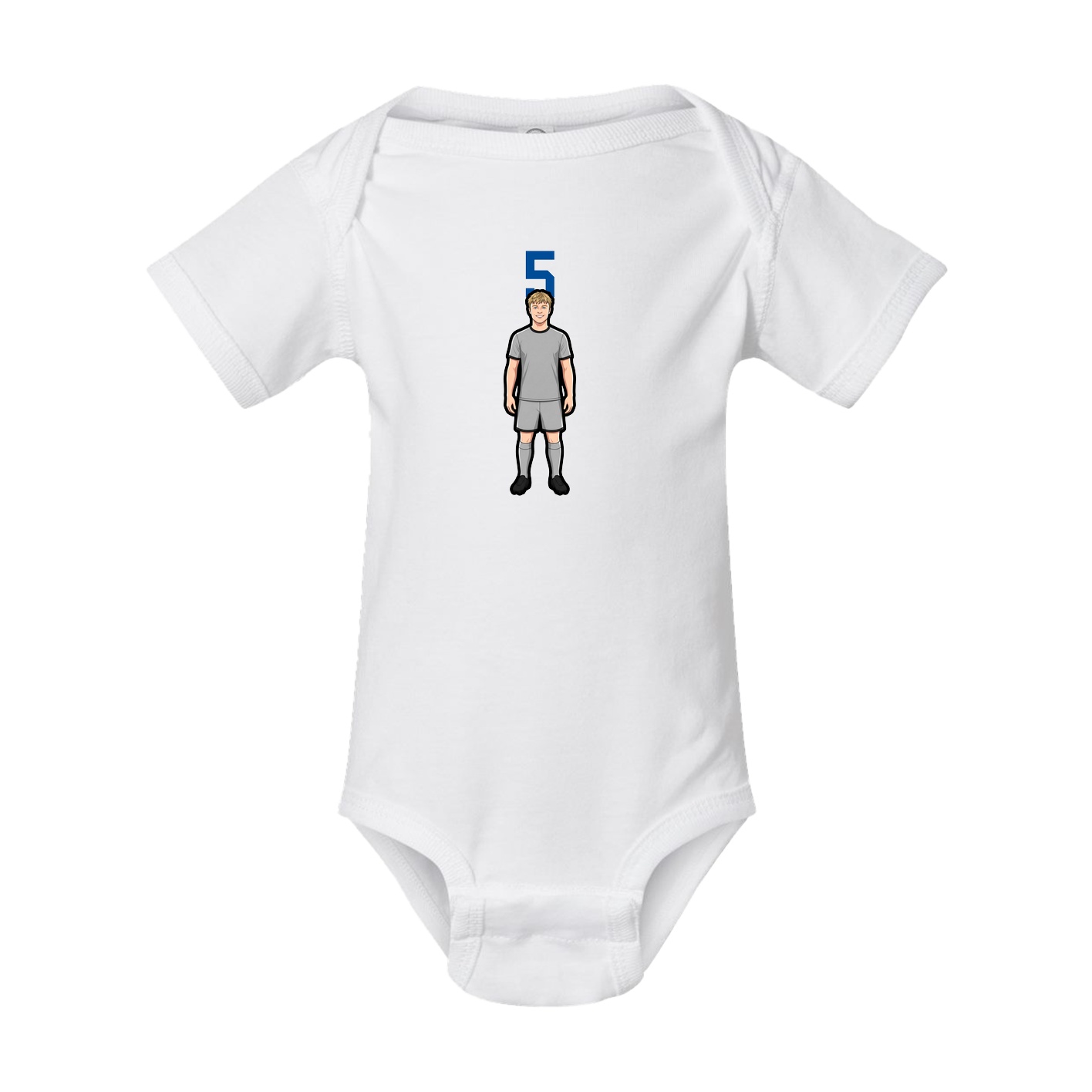 Baby Onesie — Number Top in White