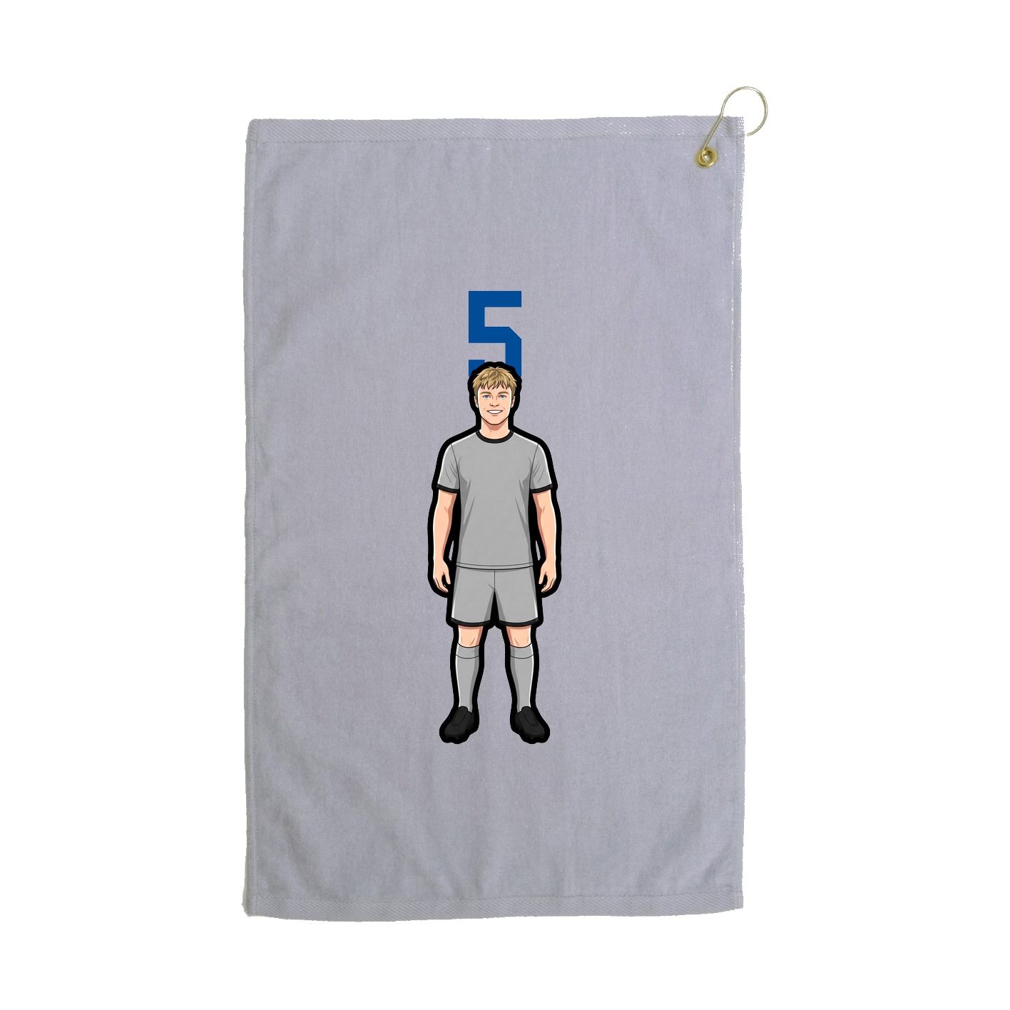 Golf Towel — Number Top in Grey