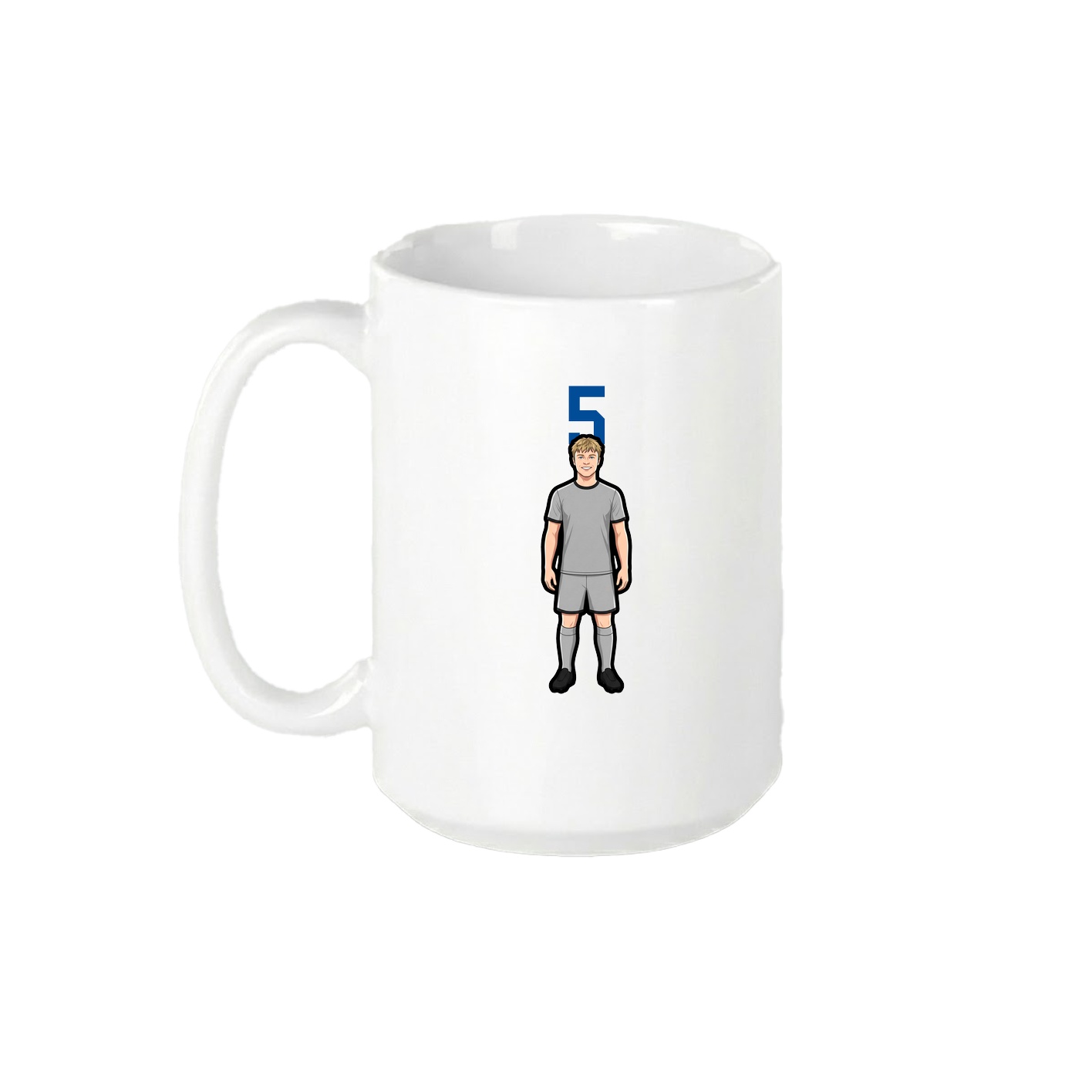 15oz Coffee Mug — Number Top in White