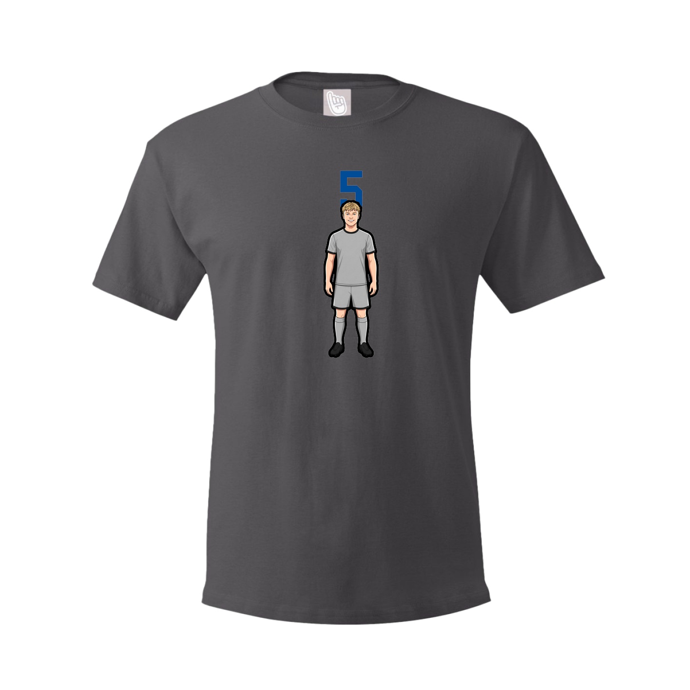 Tee — Number Top in Grey