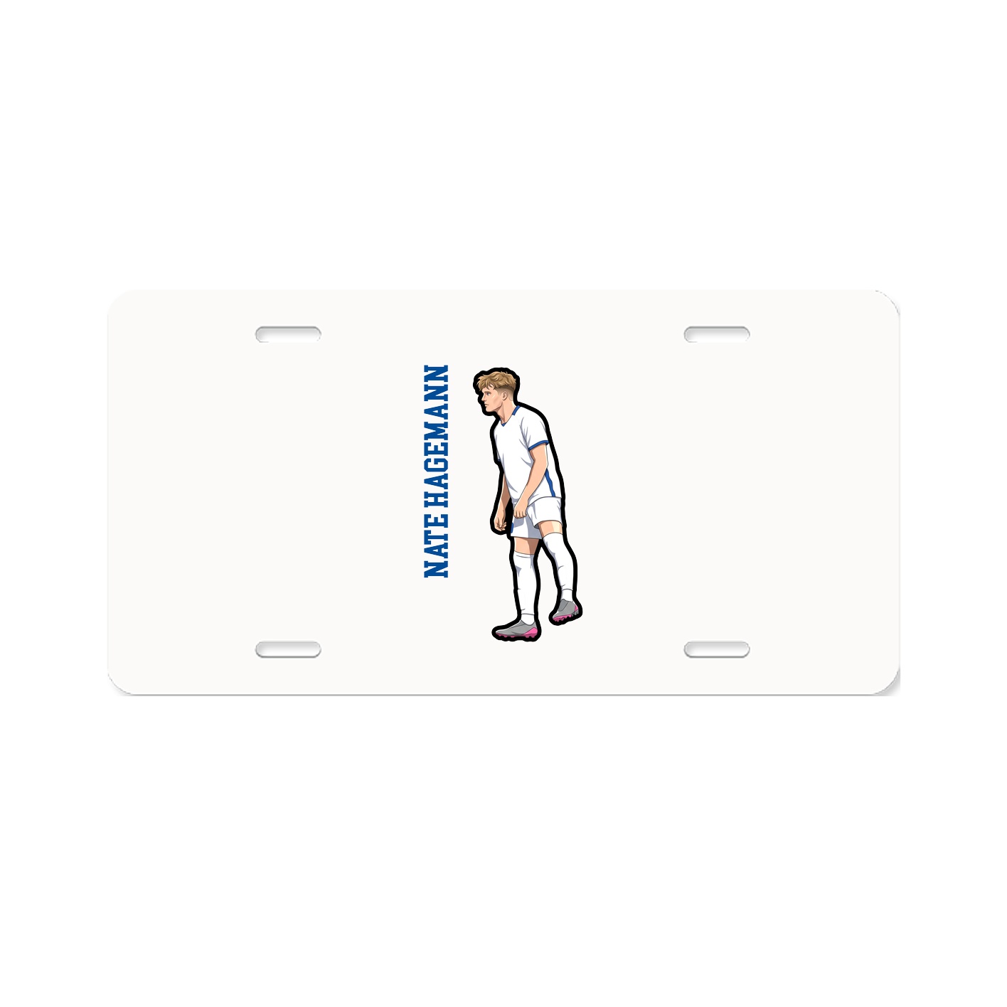 License Plate — Name Vertical in Classic