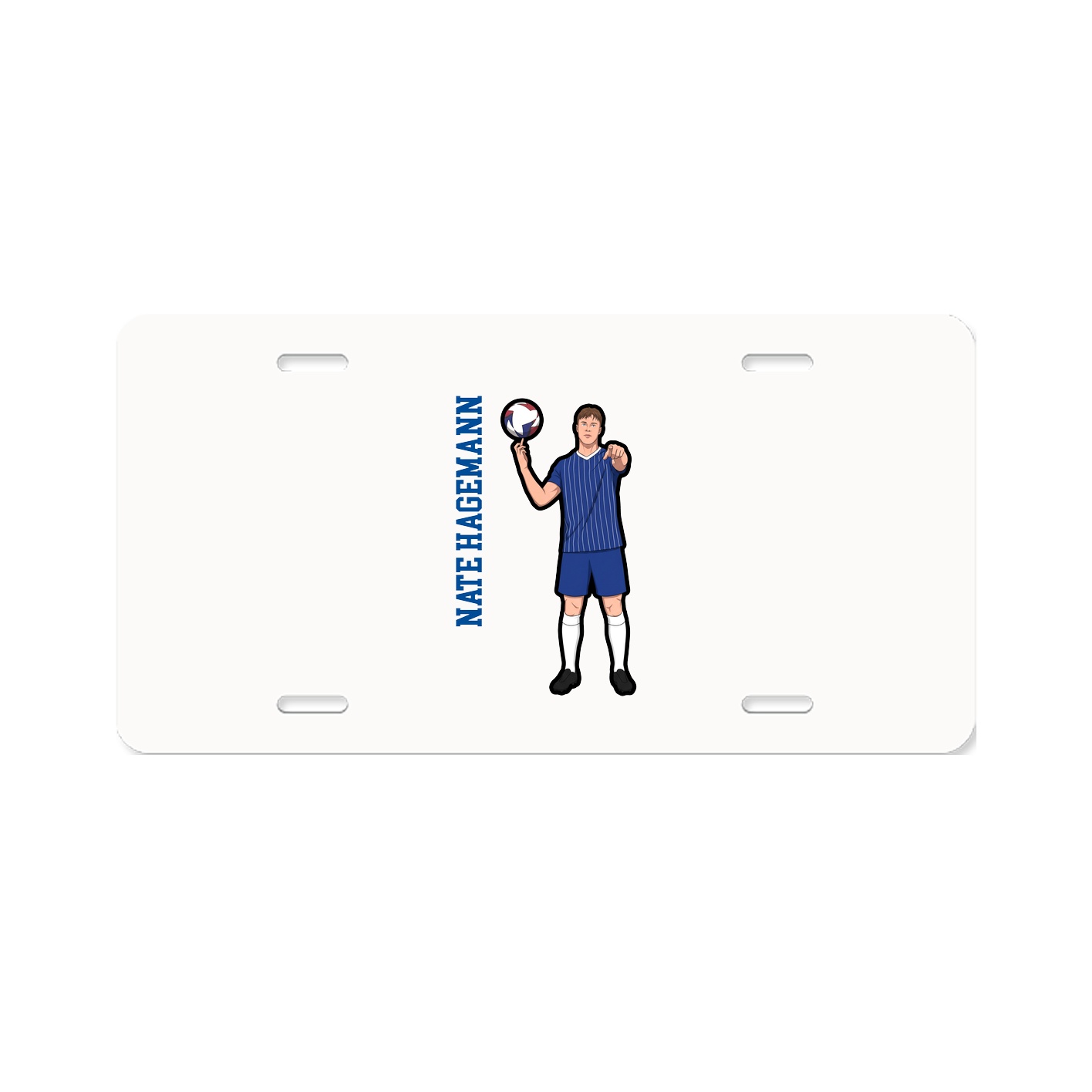 License Plate — Name Vertical in Classic