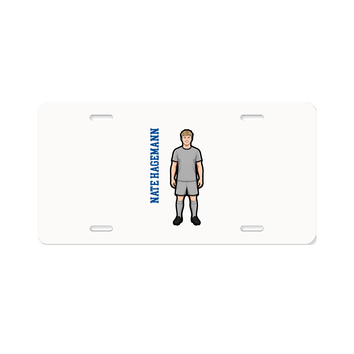 License Plate — Name Vertical in Classic