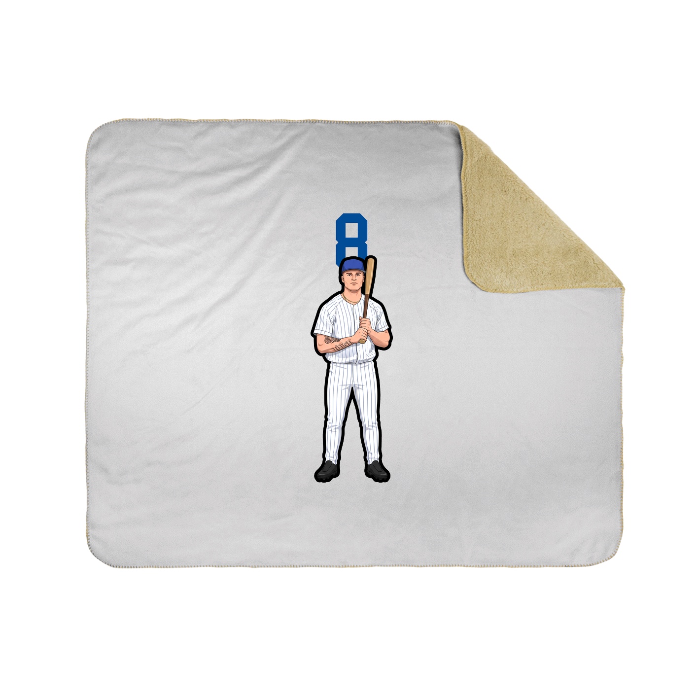 Throw Blanket — Number Top in White