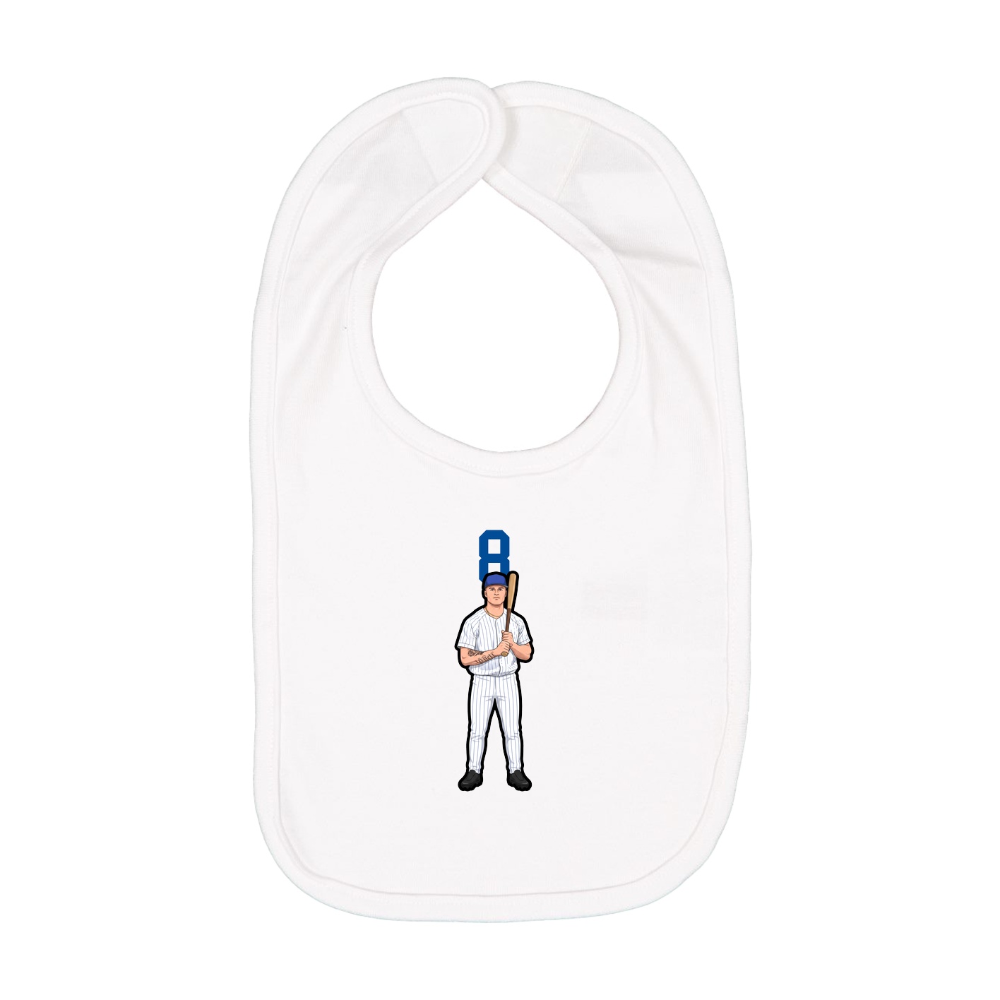 Infant Bib — Number Top in White