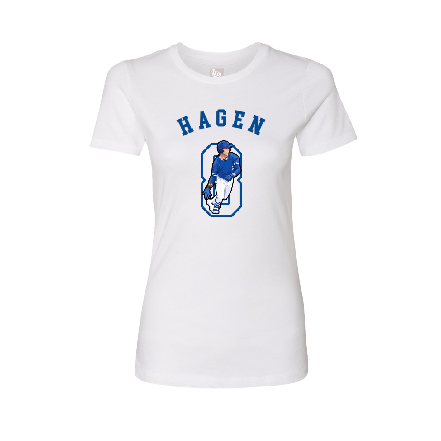 Fitted Women's Tee — Shirsey Arch in White