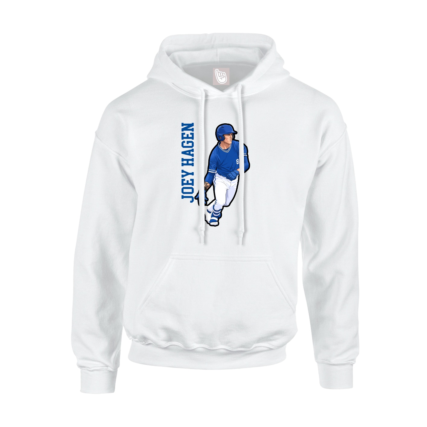 Youth Hoodie — Name Vertical in White