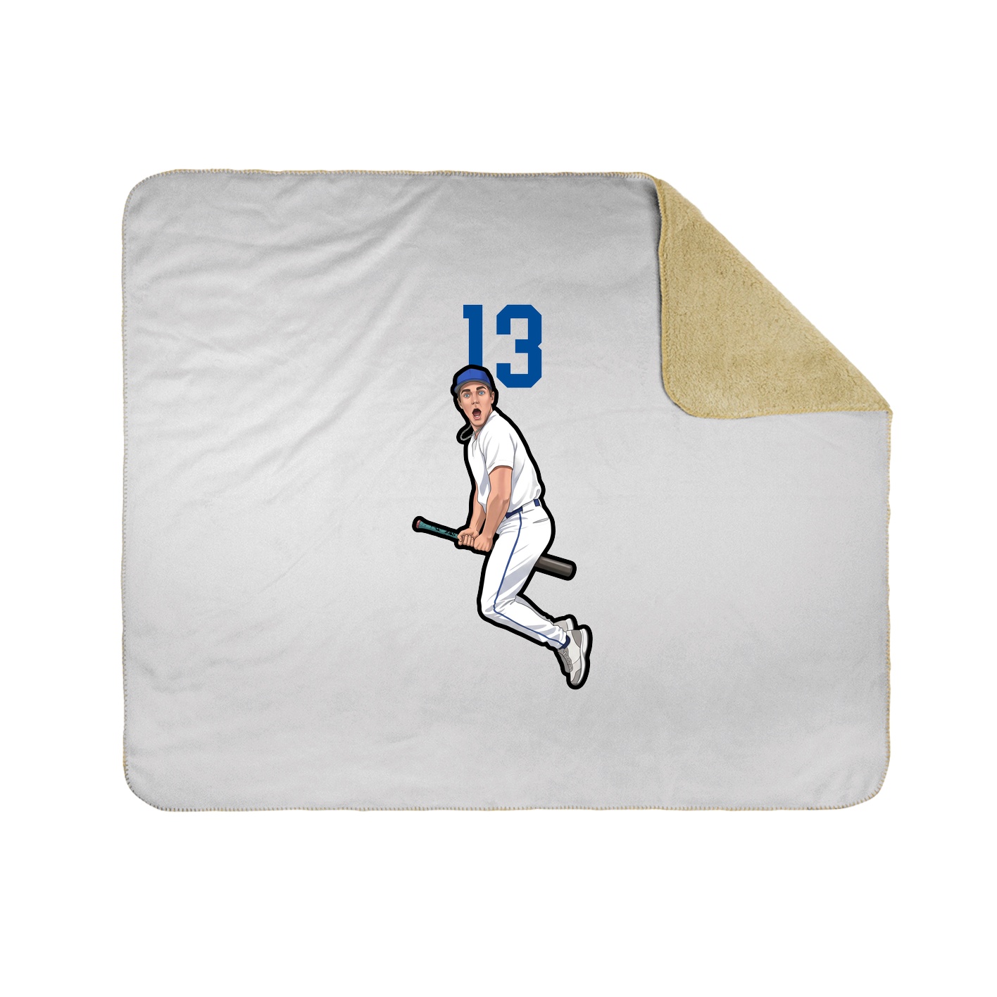 Throw Blanket — Number Top in White