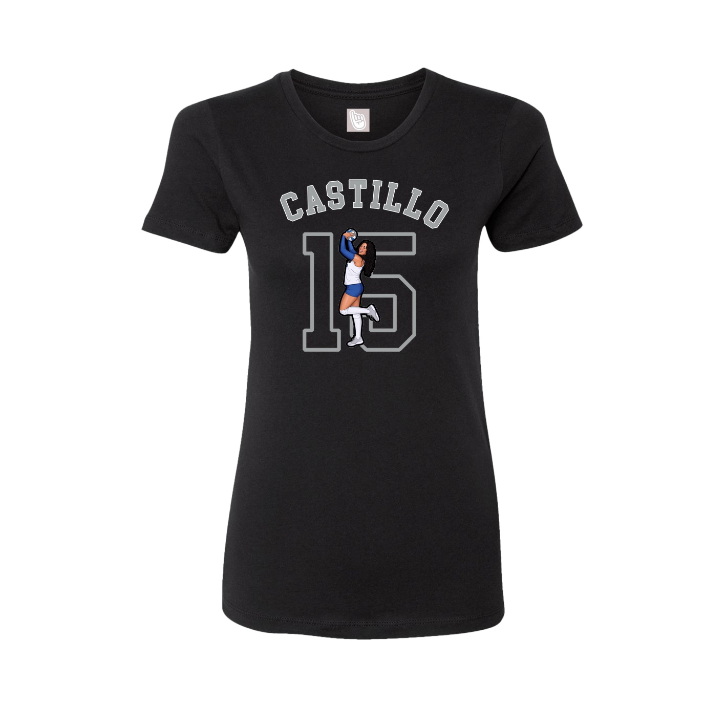 Fitted Women's Tee — Shirsey Arch in Black