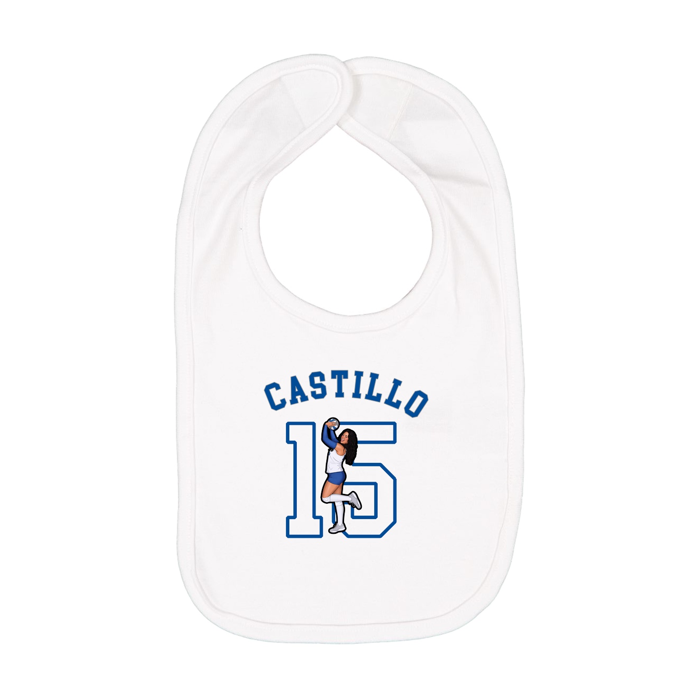Infant Bib — Shirsey Arch in White
