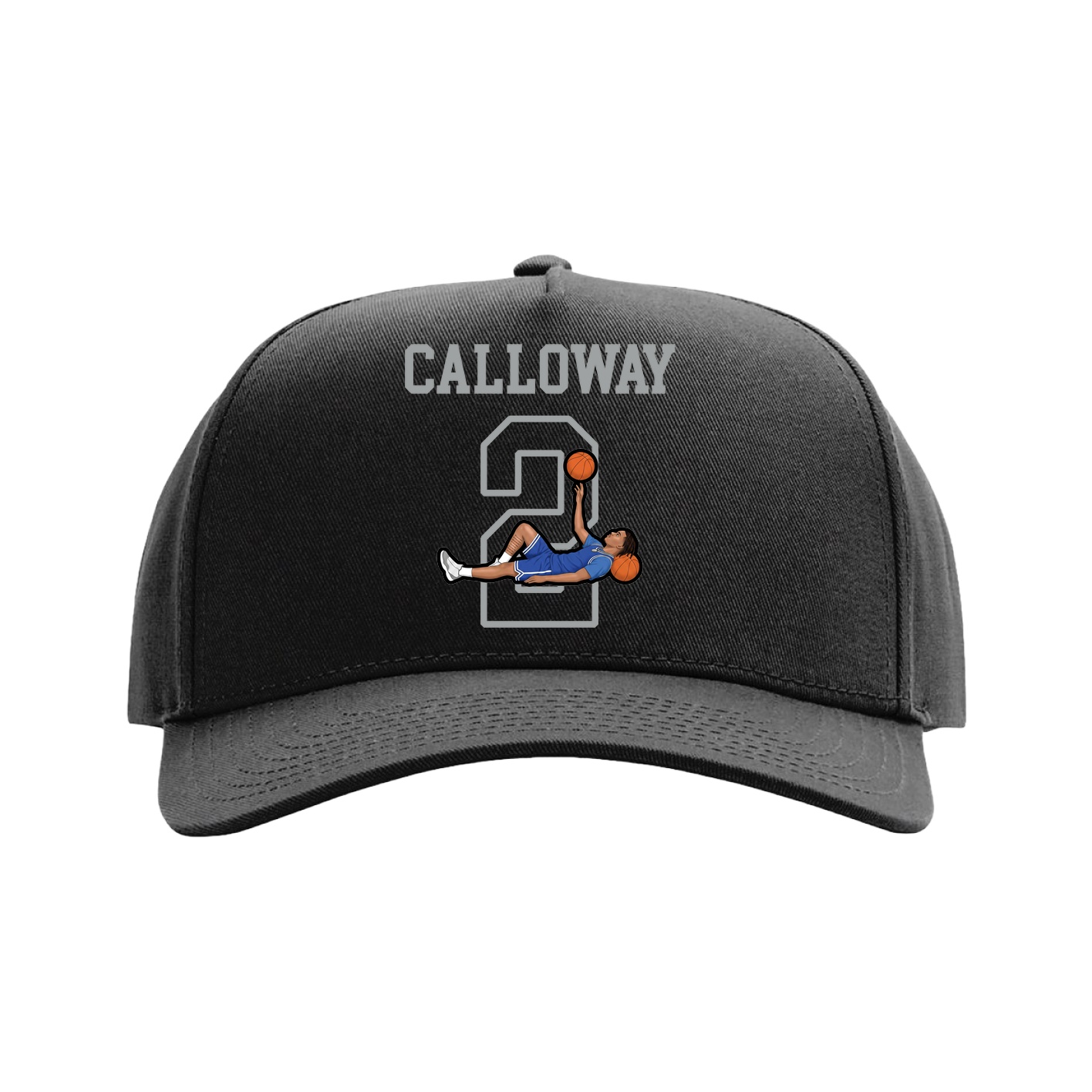 Full Fabric Five-Panel Champ Cap — Shirsey in Black