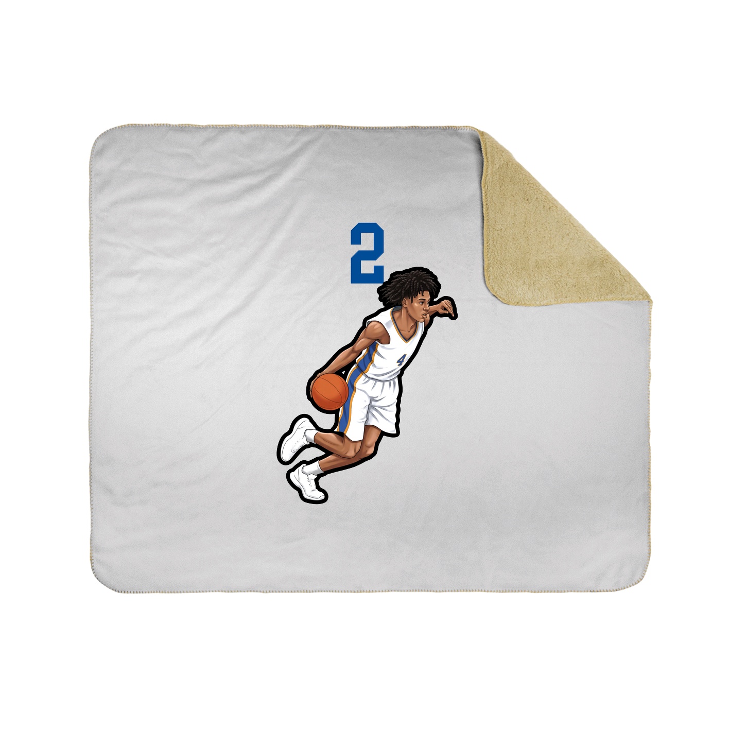Throw Blanket — Number Top in White