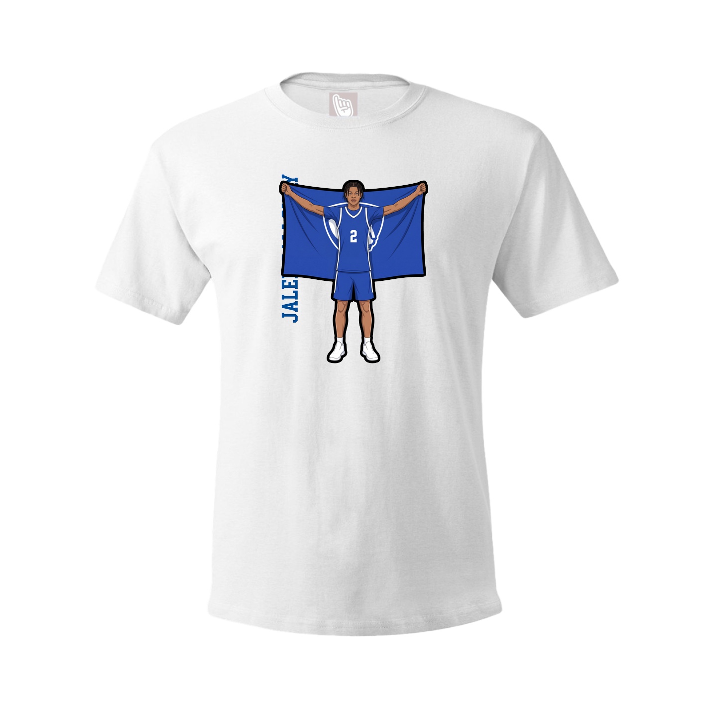 Tee — Name Vertical in White