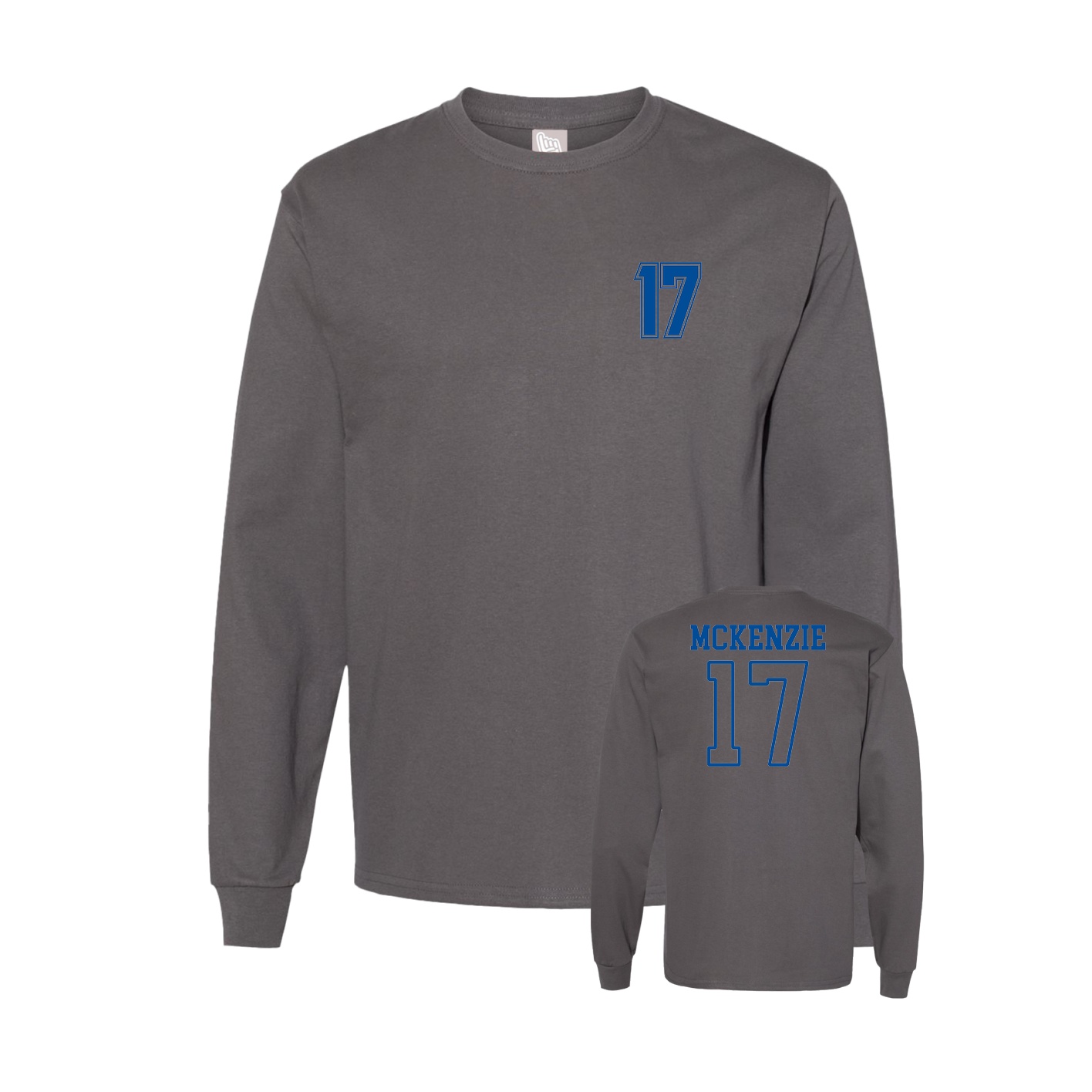 Long Sleeve Tee — Chest Back in Grey