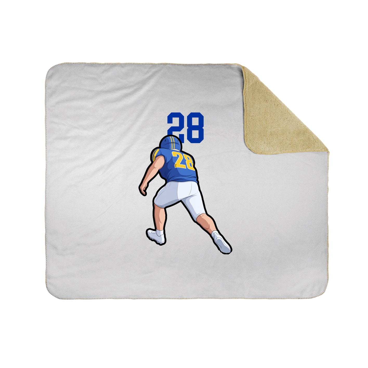 Throw Blanket — Number Top in White
