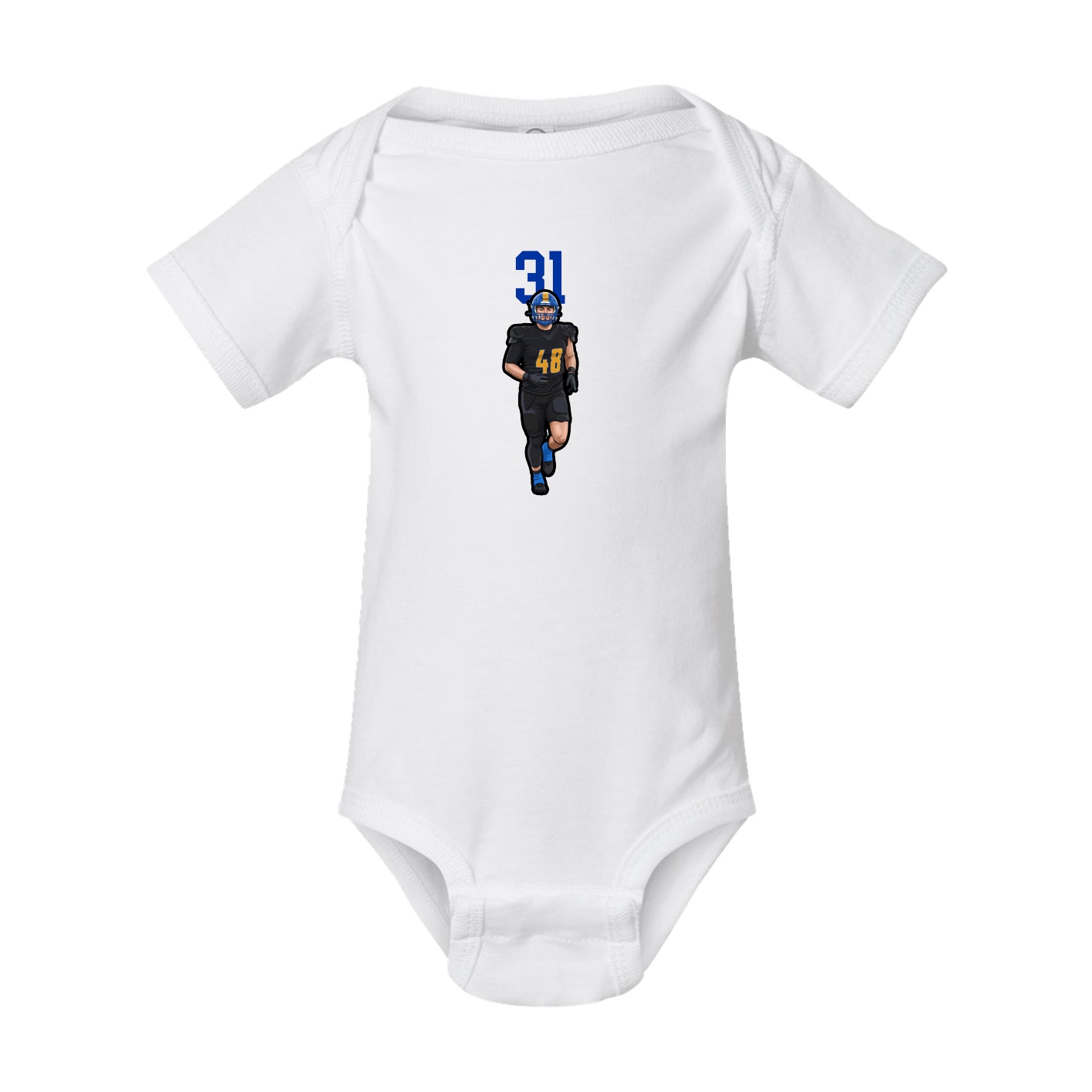 Baby Onesie — Number Top in White