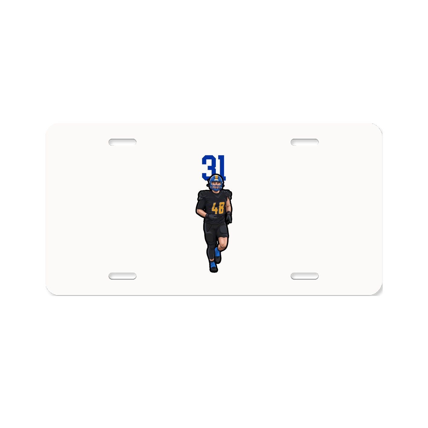 License Plate — Number Top in Classic